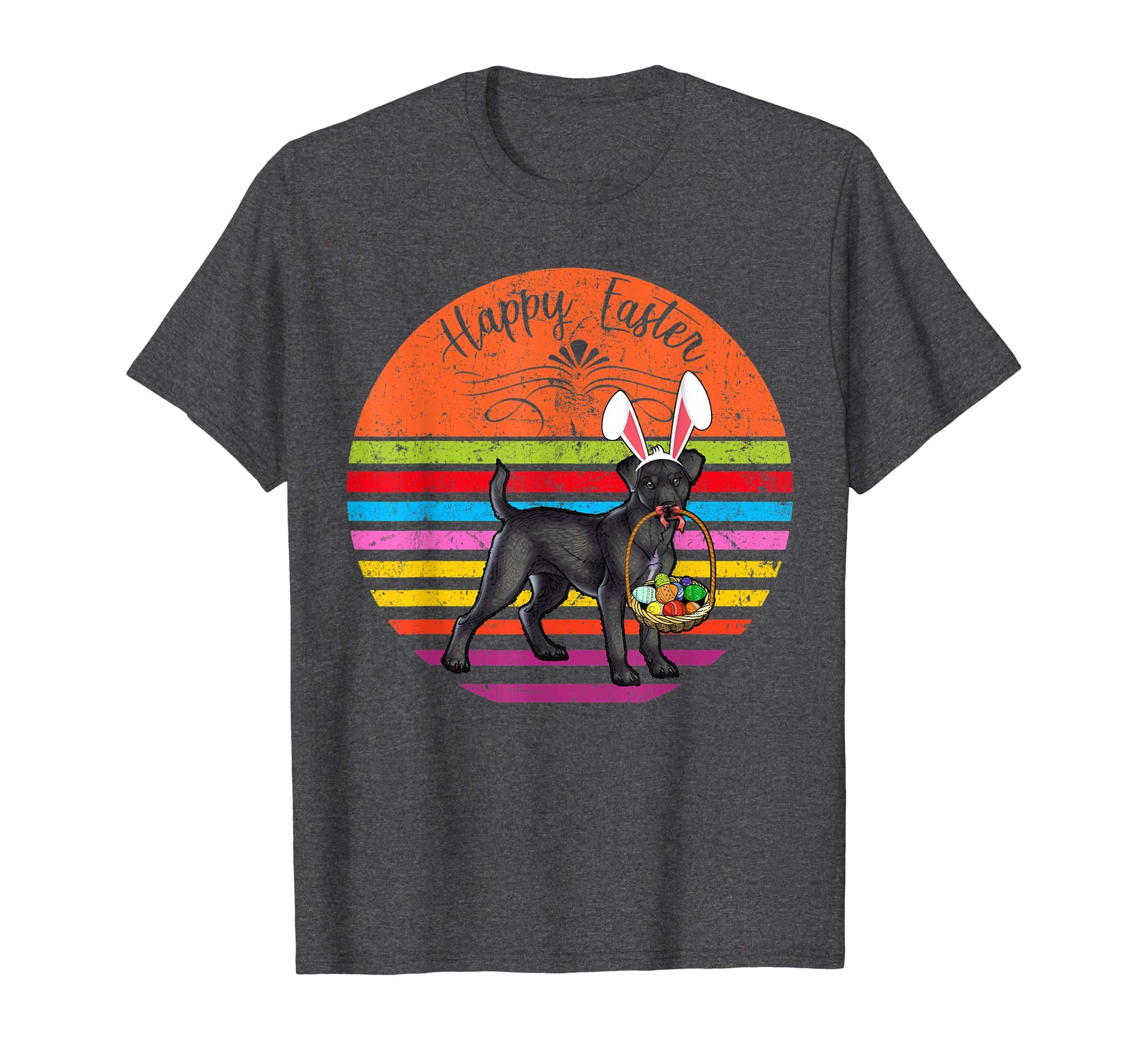 Vintage Patterdale Terrier Dog Easter Eggs Basket T Shirt