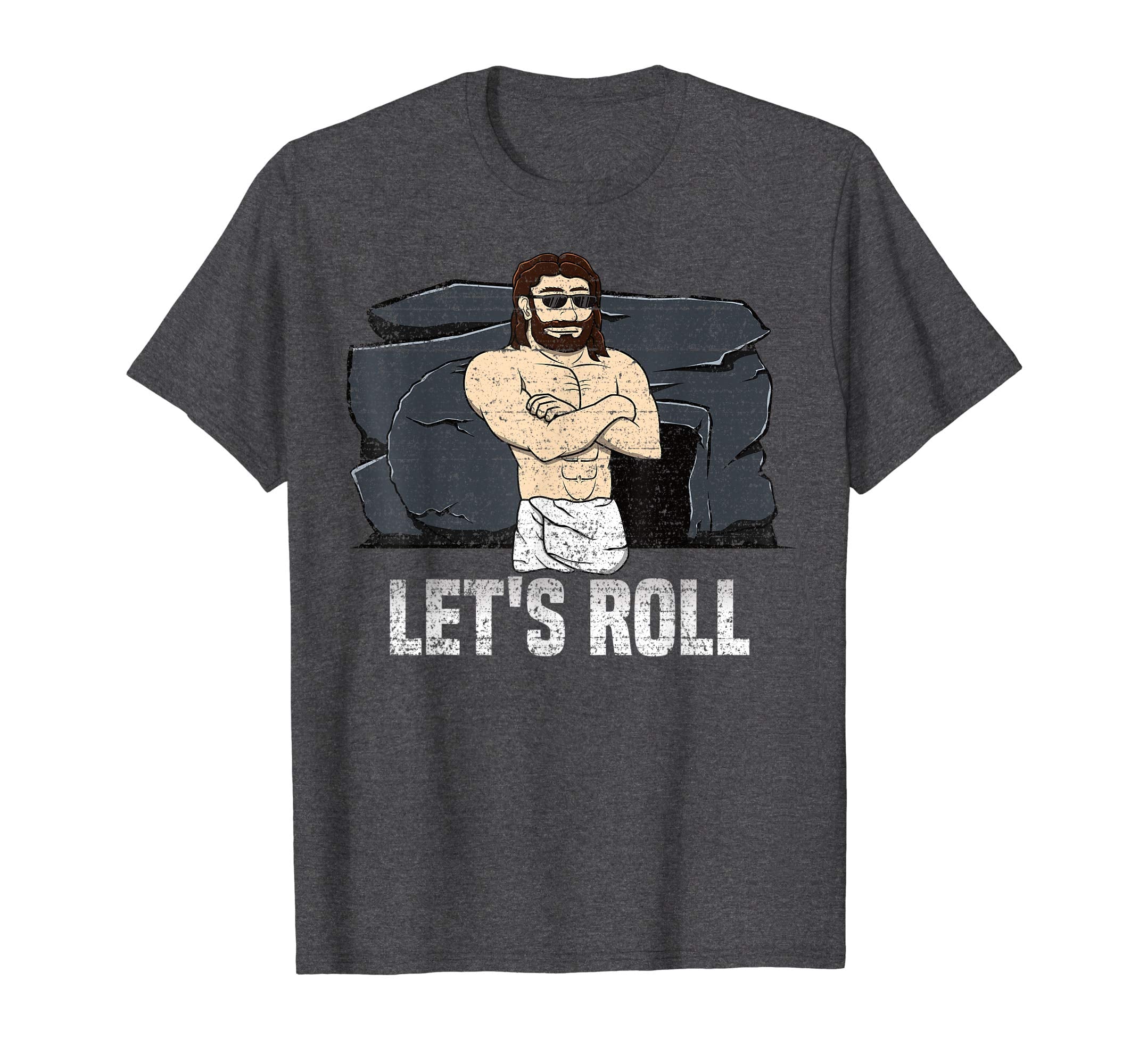 Easter Jesus T Shirt Resurrection Stone Rolling Let's Roll