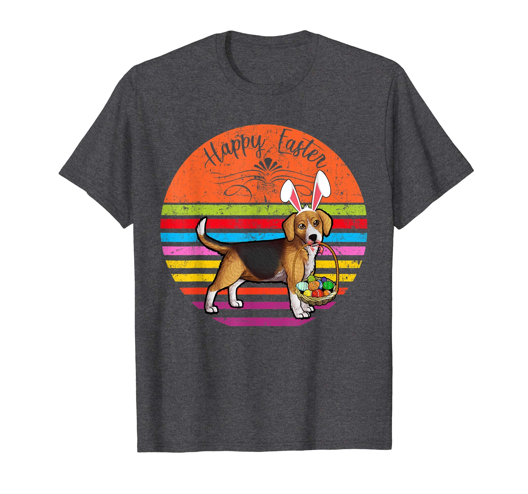 Vintage Beagle Dog Easter Eggs Basket T Shirt