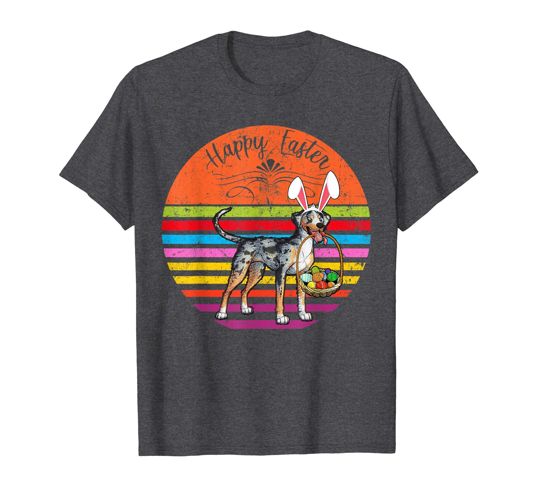 Vintage Catahoula Leopard Dog Easter Eggs Basket T Shirt