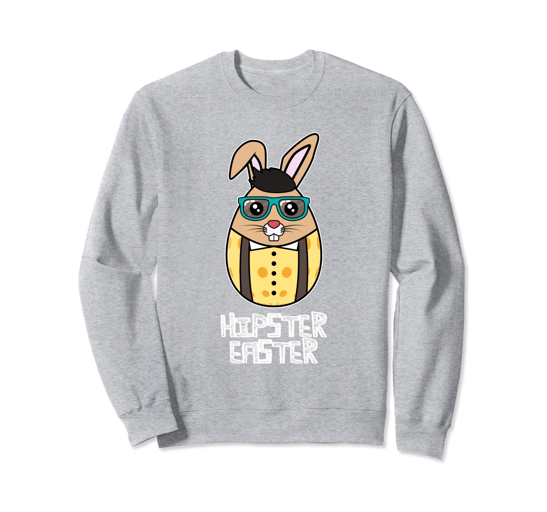 Funny Hipster Easter Sweatshirt Easter Egg Easter Bunny