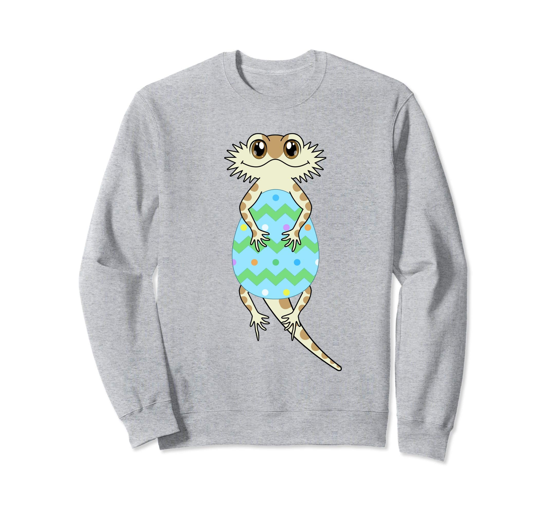 Bearded Dragon Easter Sweatshirt Cartoon Cute Easter Egg
