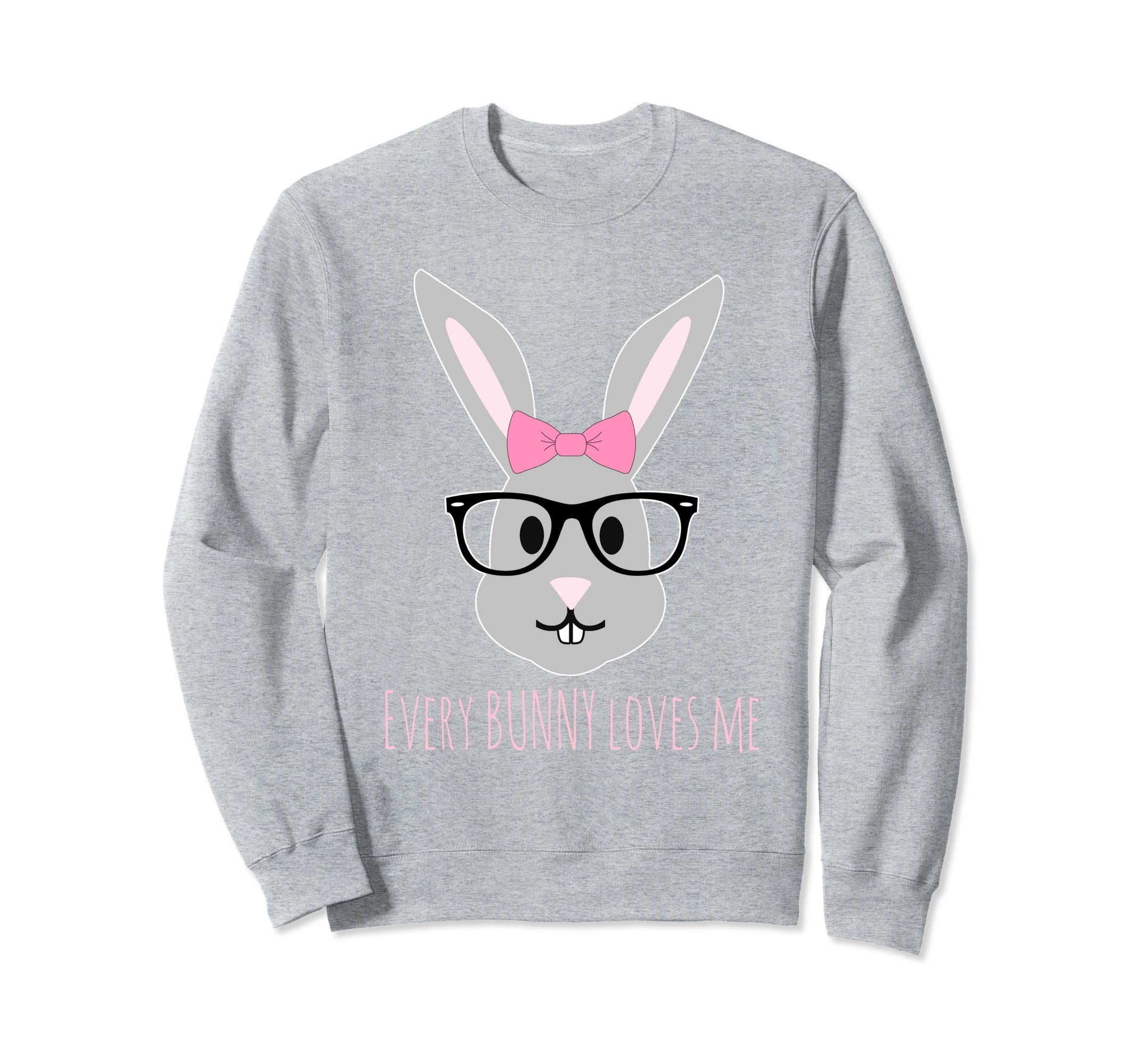 Happy Easter Shirt Girl Bunny with Glasses Sweatshirt