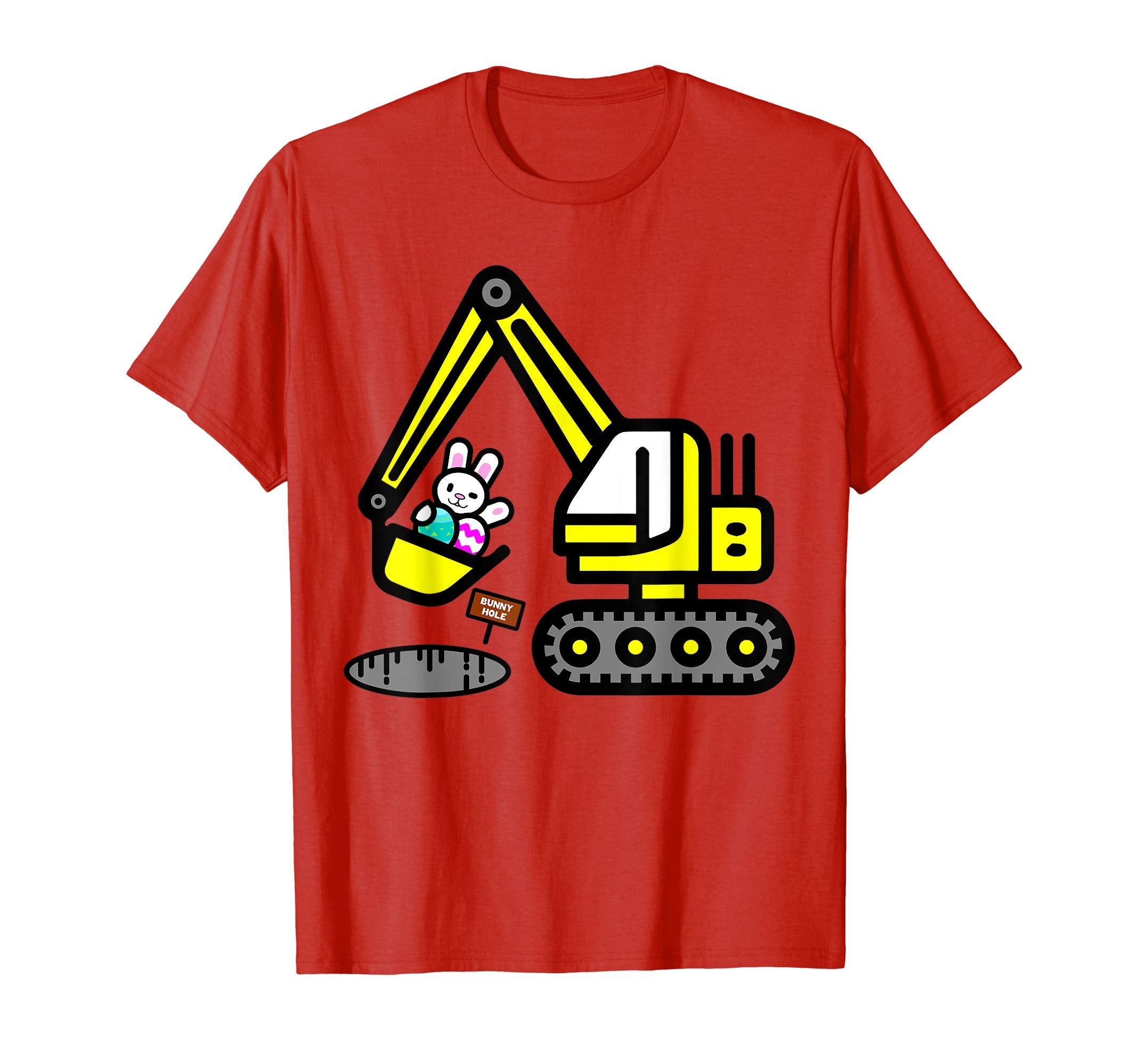 Funny Easter Egg Bunny Excavator Shirt Gift