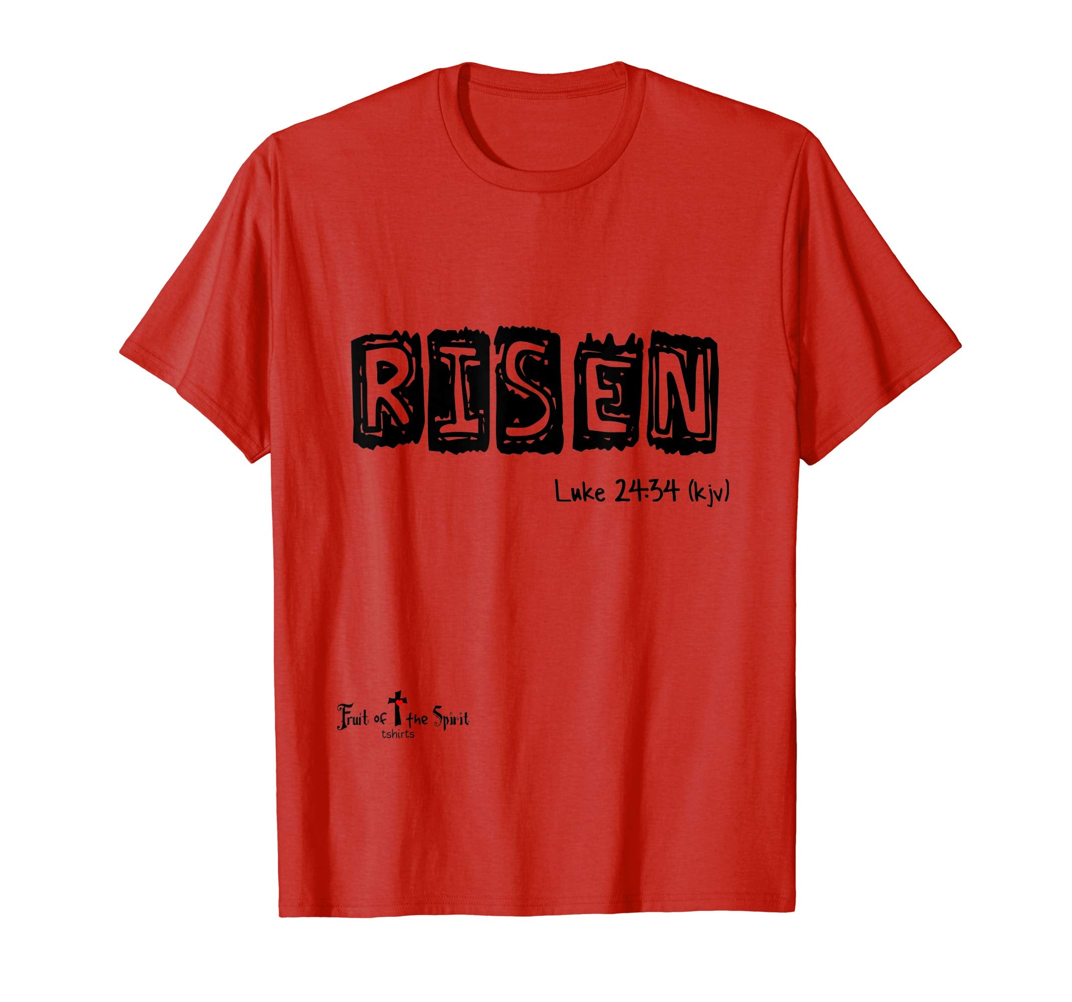 Risen Luke 24:34 Christian tshirt #Easter #hope bl