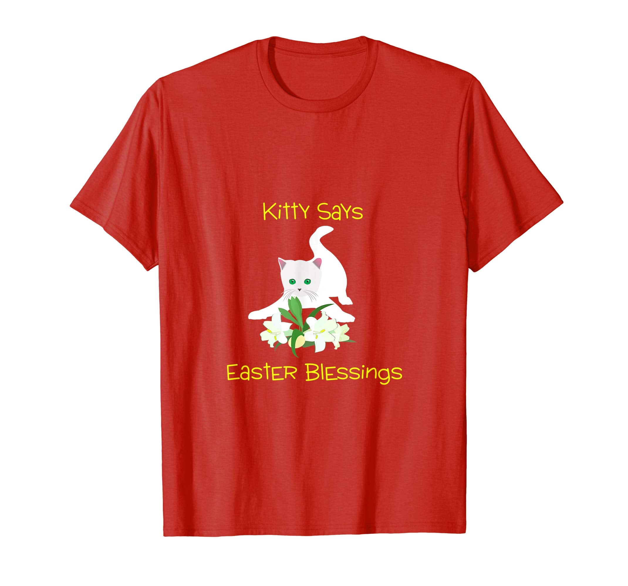 Kitty Says Easter Blessings Religious Children T-Shirt