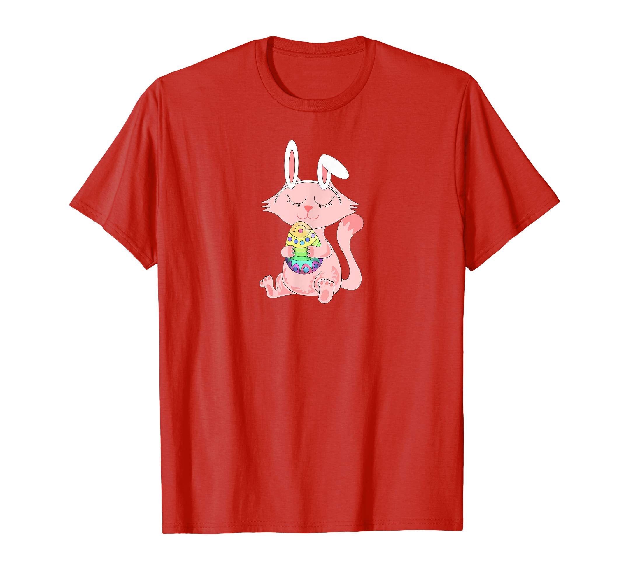 Cute Fun Easter Bunny Cat t-shirt 2019 unisex kids easteregg