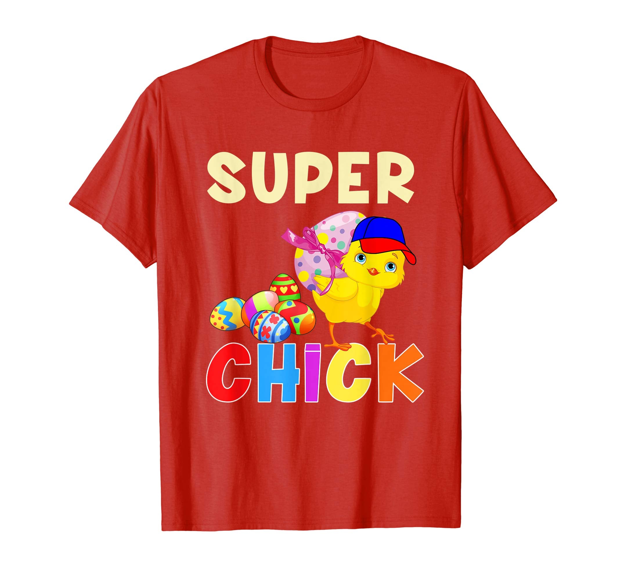 Super Chick Cute Easter T-Shirt With Easter Eggs