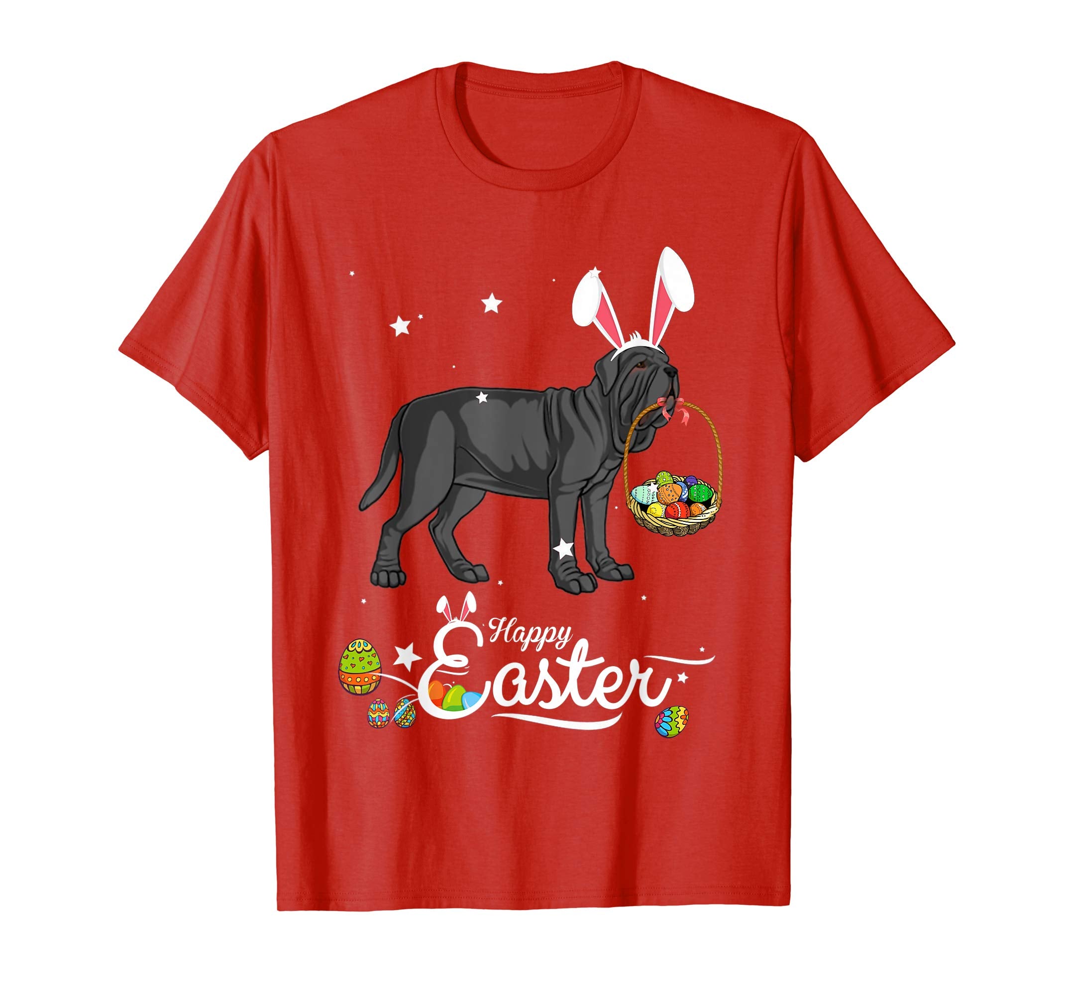 Neapolitan Mastiff Dog With Bunny Hat Easter Costume T Shirt