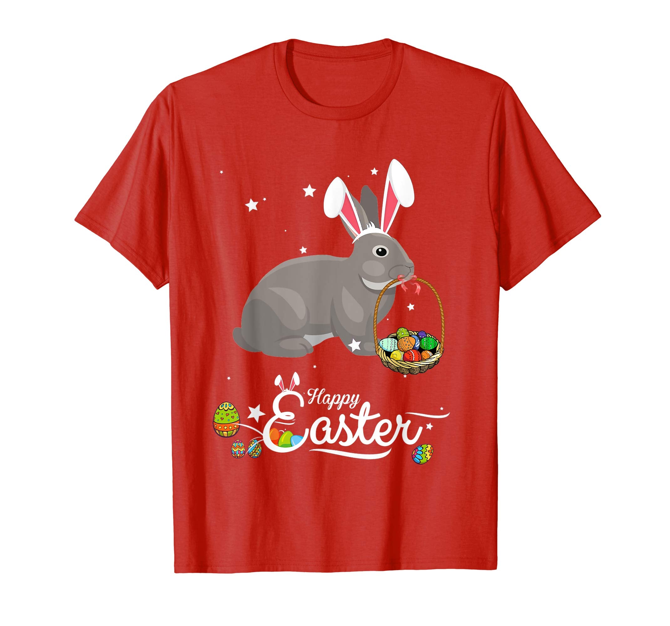 Cute Easter Rabbits with Bunny Ears and Eggs T Shirt