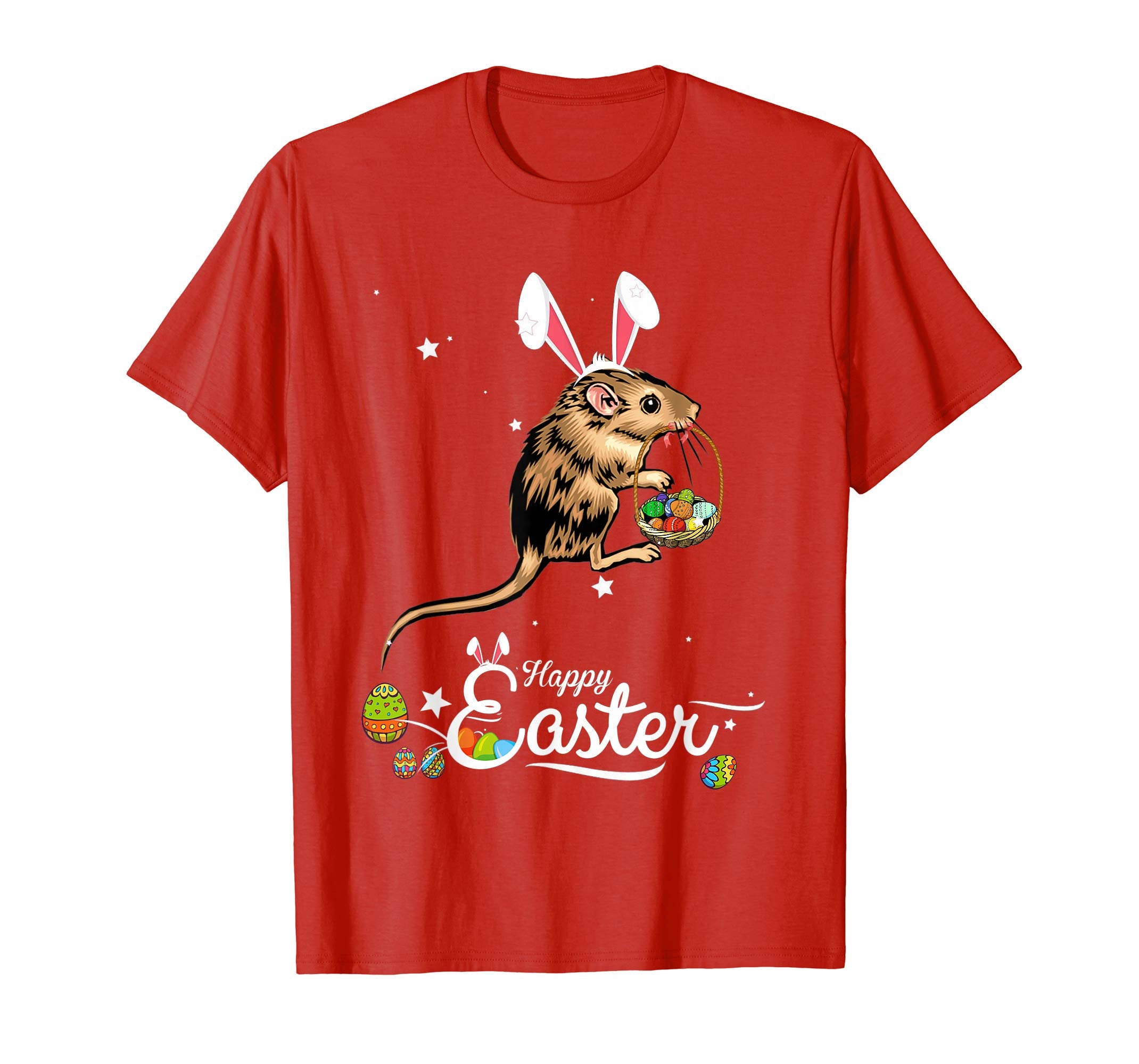 Cute Easter Mouse with Bunny Ears and Eggs T Shirt