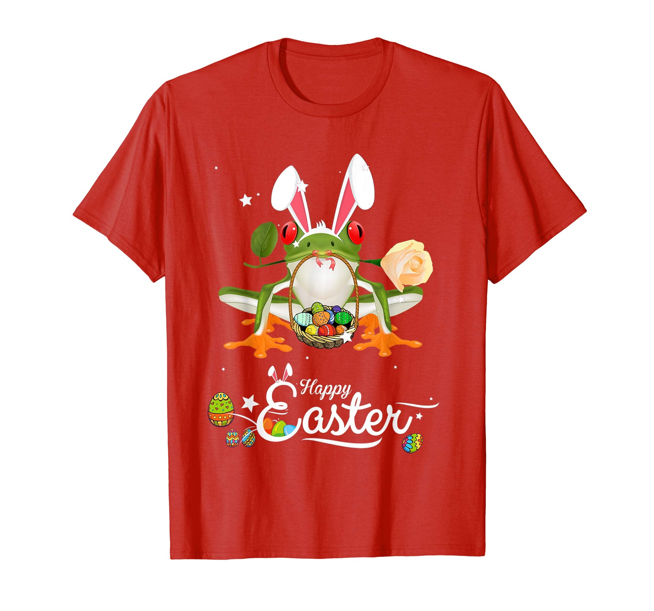 Cute Easter Frogs with Bunny Ears and Eggs T Shirt