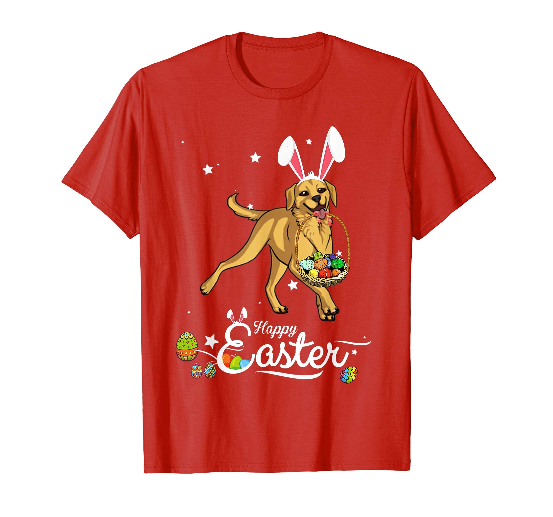 Labrador Retriever Dog With Bunny Hat Easter Costume T Shirt