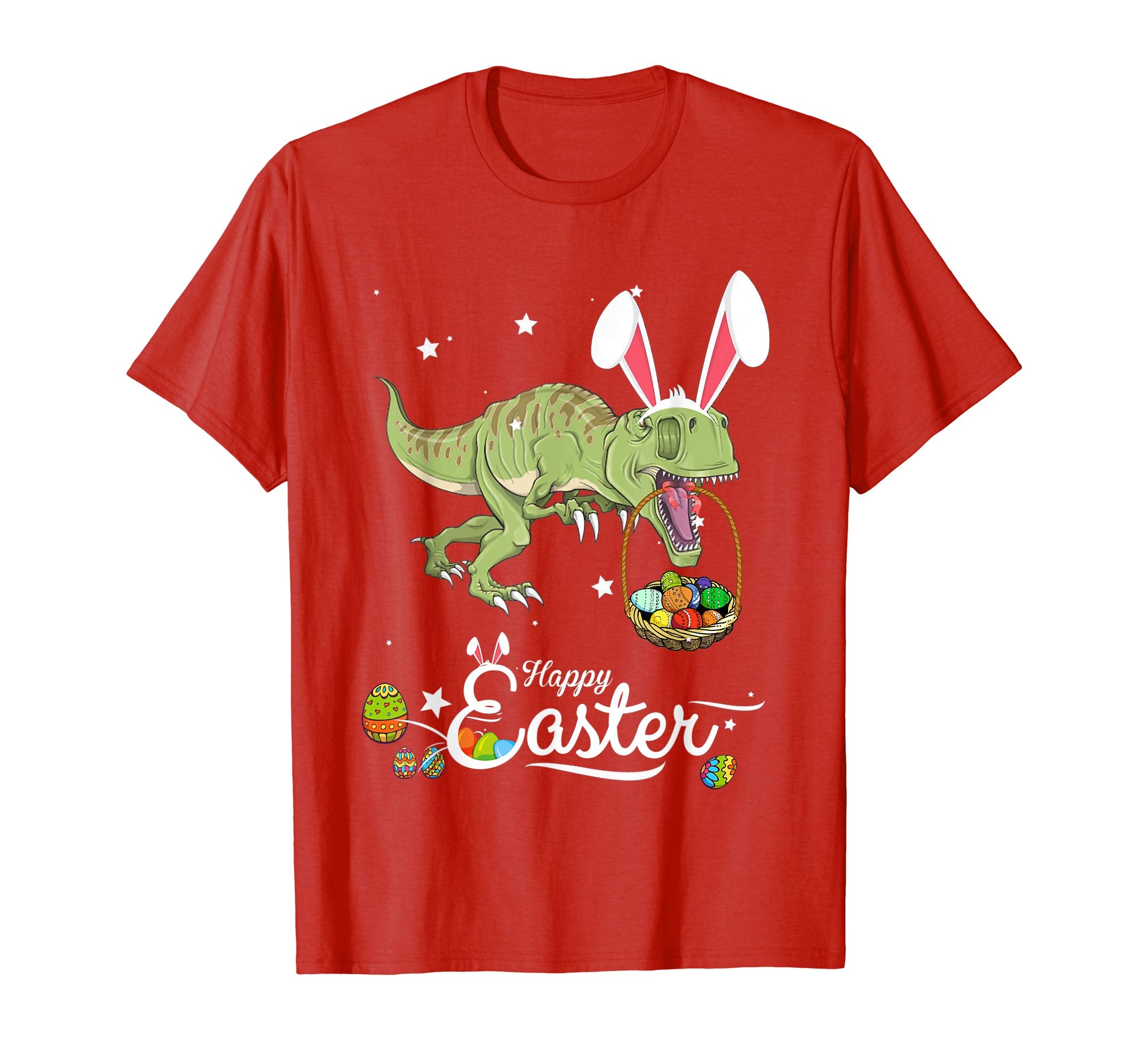 Cute Easter Dinosaurs with Bunny Ears and Eggs T Shirt