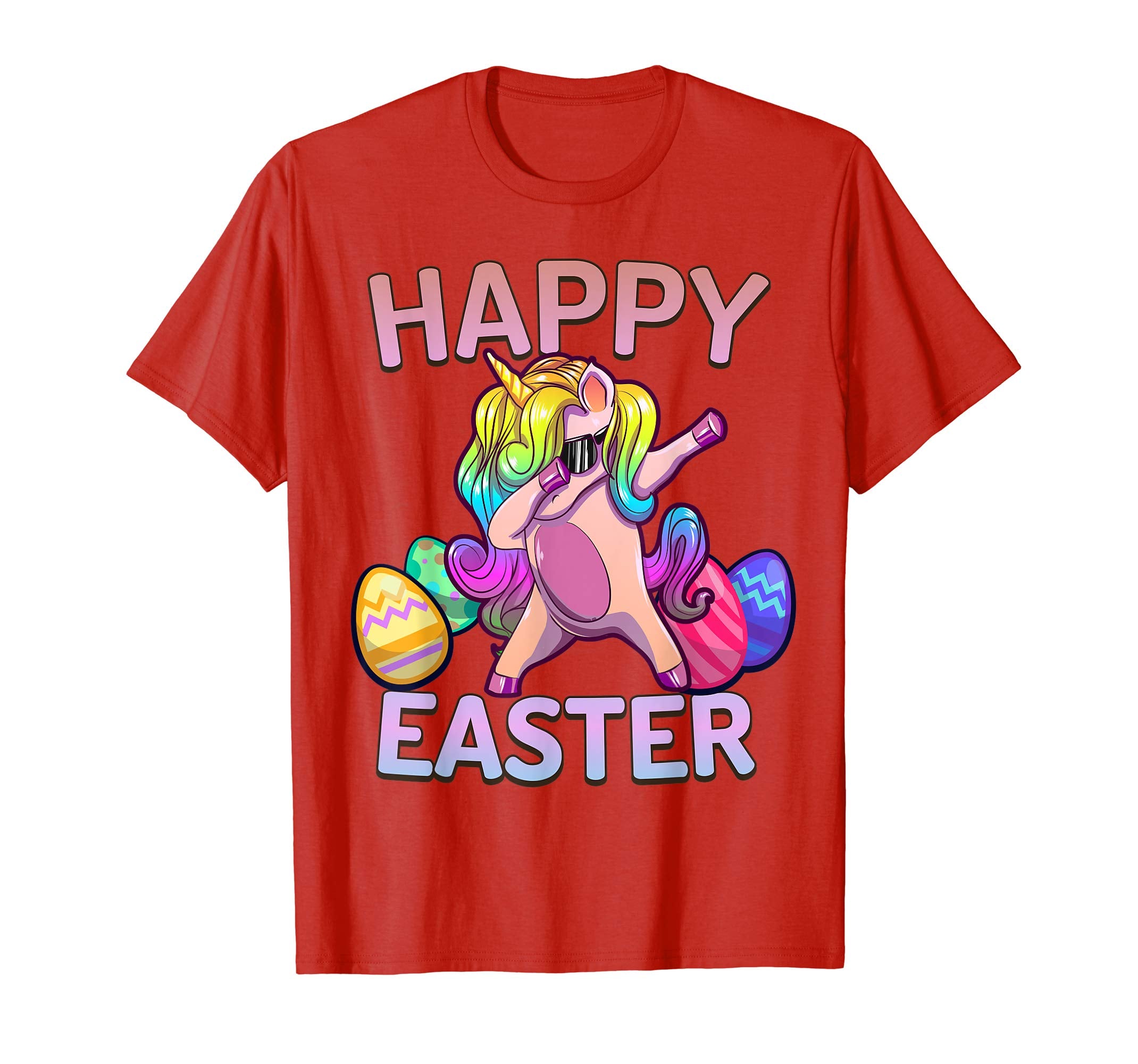 Happy Easter Dabbing Unicorn Eggs Gift T Shirt boys girls