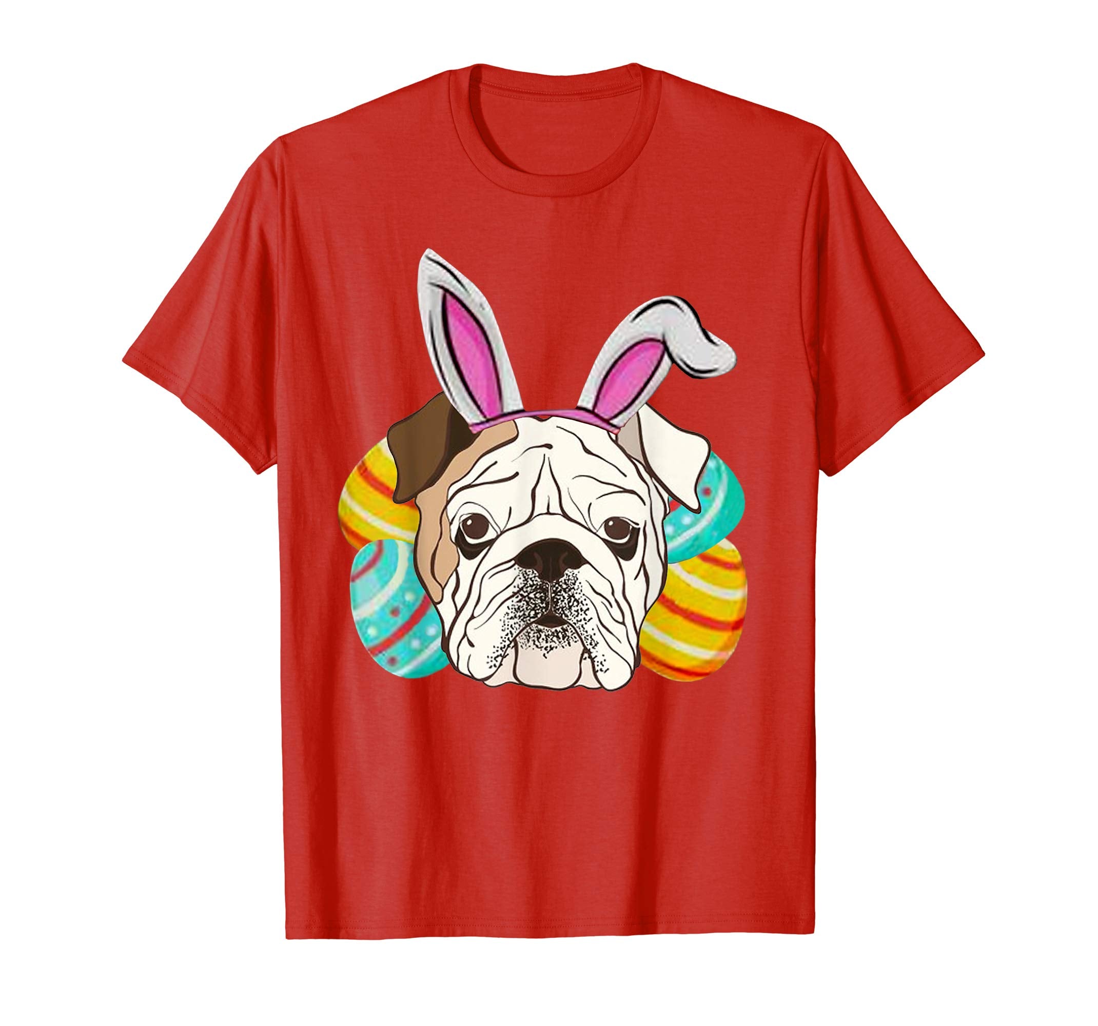 Bulldog Easter Bunny Lover T-Shirt Funny Costume Gift Tee
