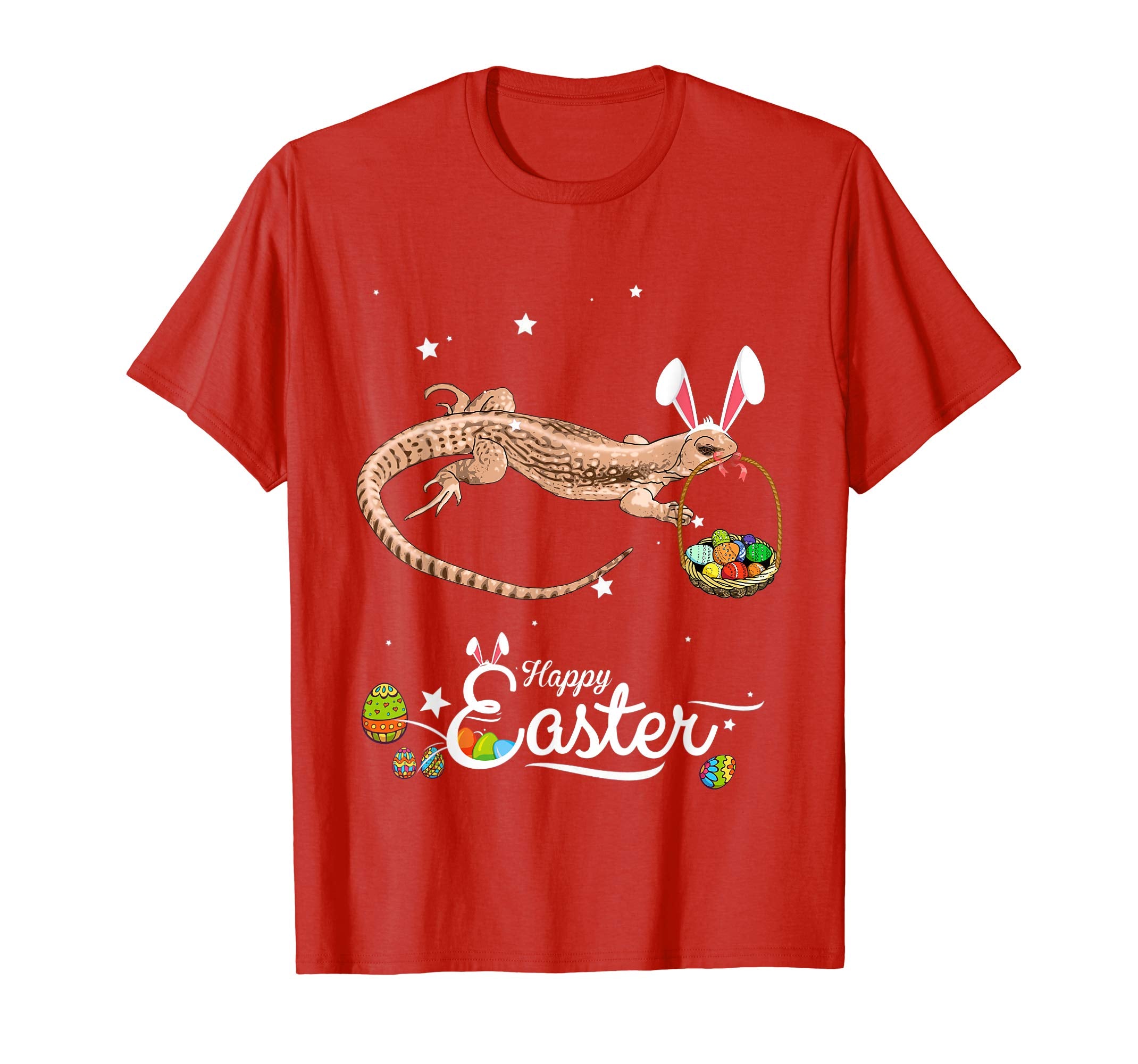 Cute Easter Lizard with Bunny Ears and Eggs T Shirt