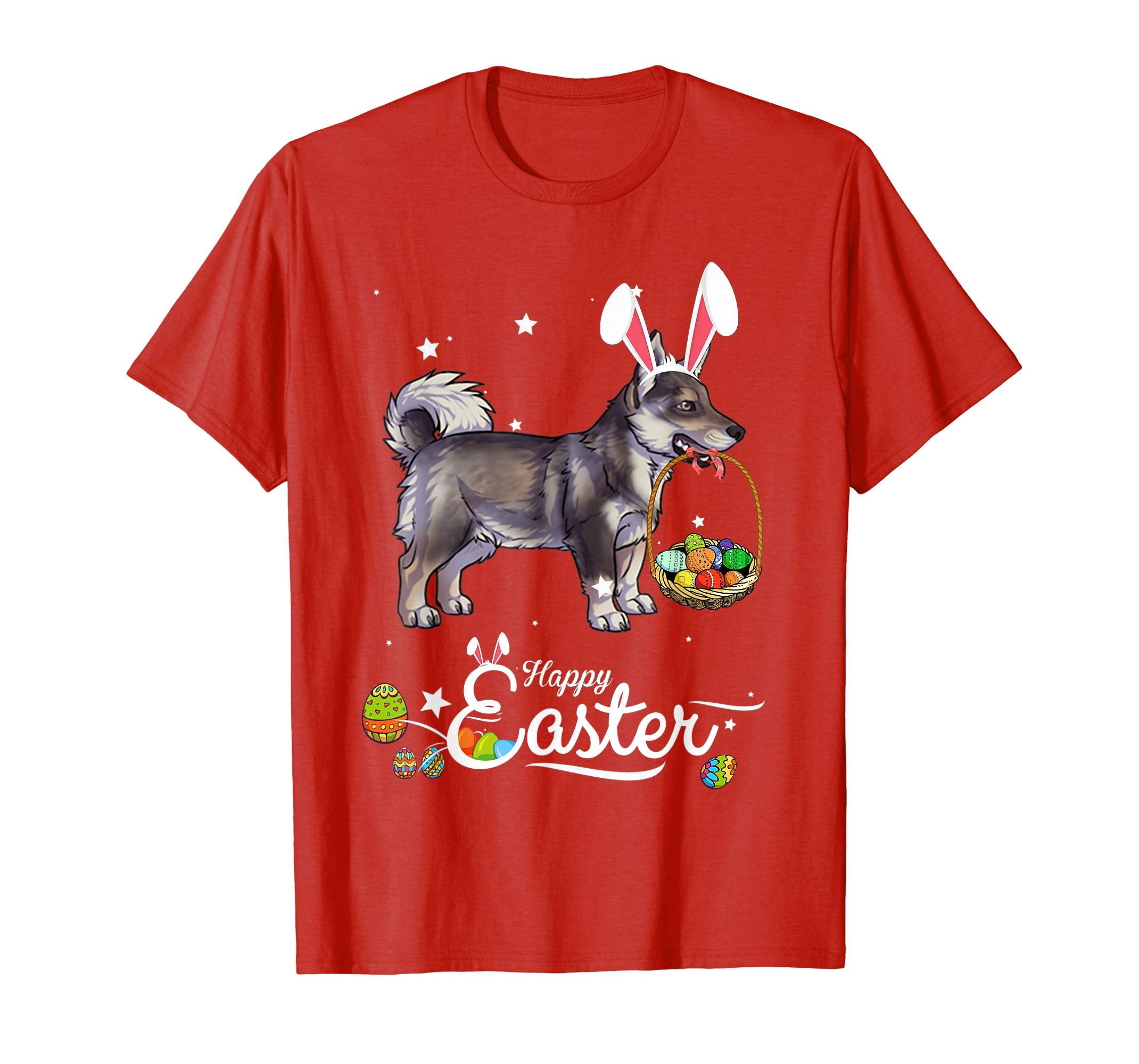 Swedish Vallhund Dog With Bunny Hat Easter Costume T Shirt