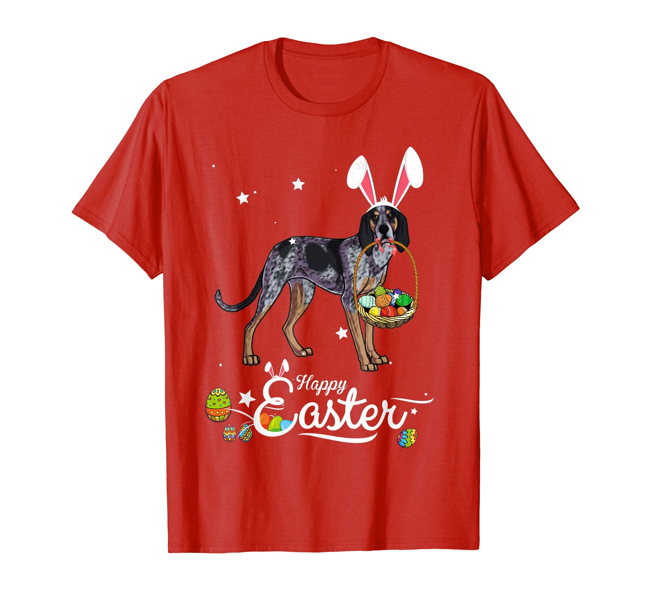 Bluetick Coonhound Dog With Bunny Hat Easter Costume T Shirt
