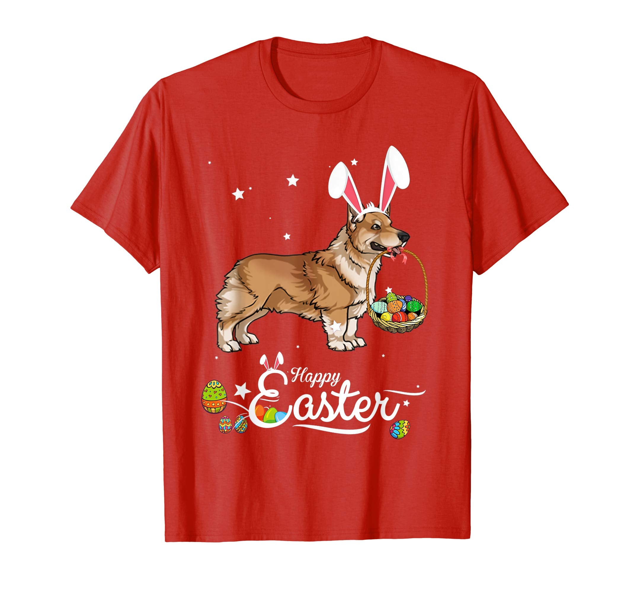 Pembroke Welsh Corgi Dog With Bunny Hat Easter Costume Shirt