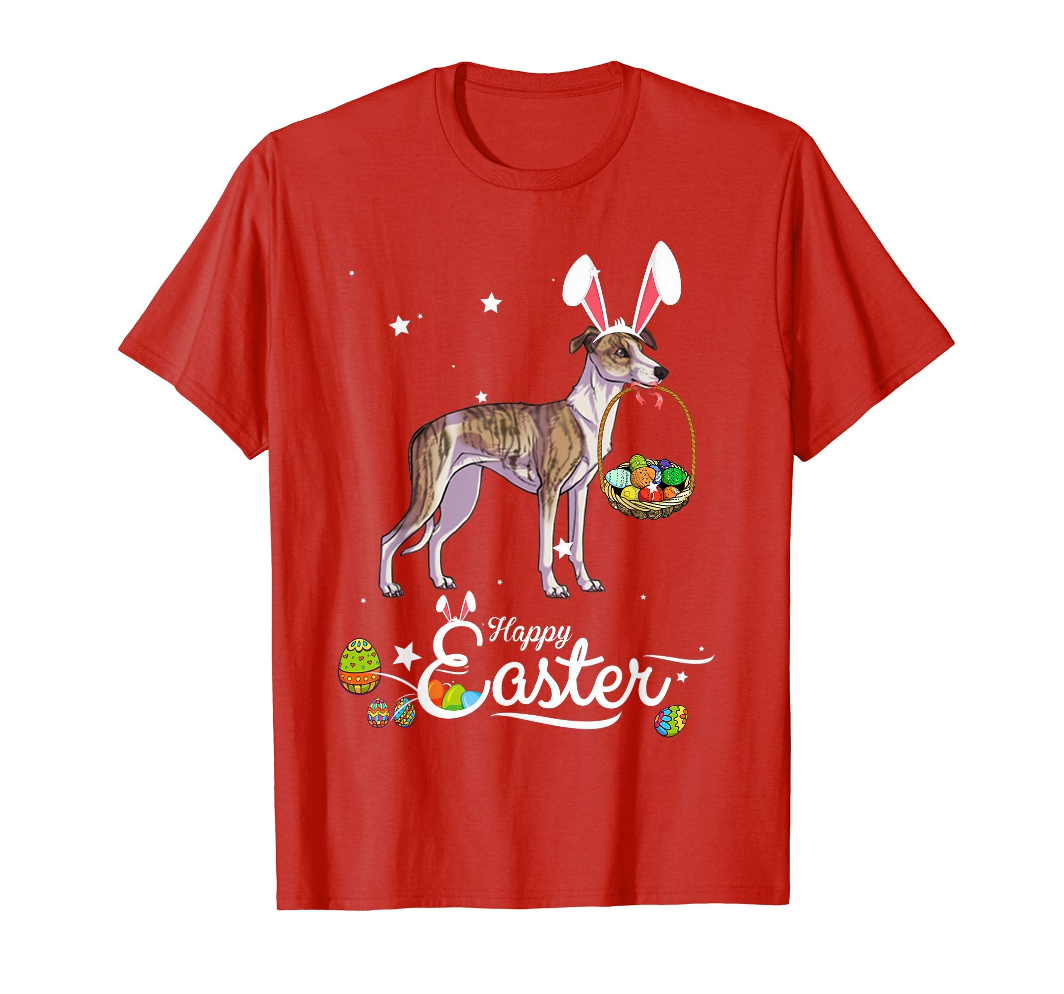 Whippet Dog With Bunny Hat Easter Costume T Shirt