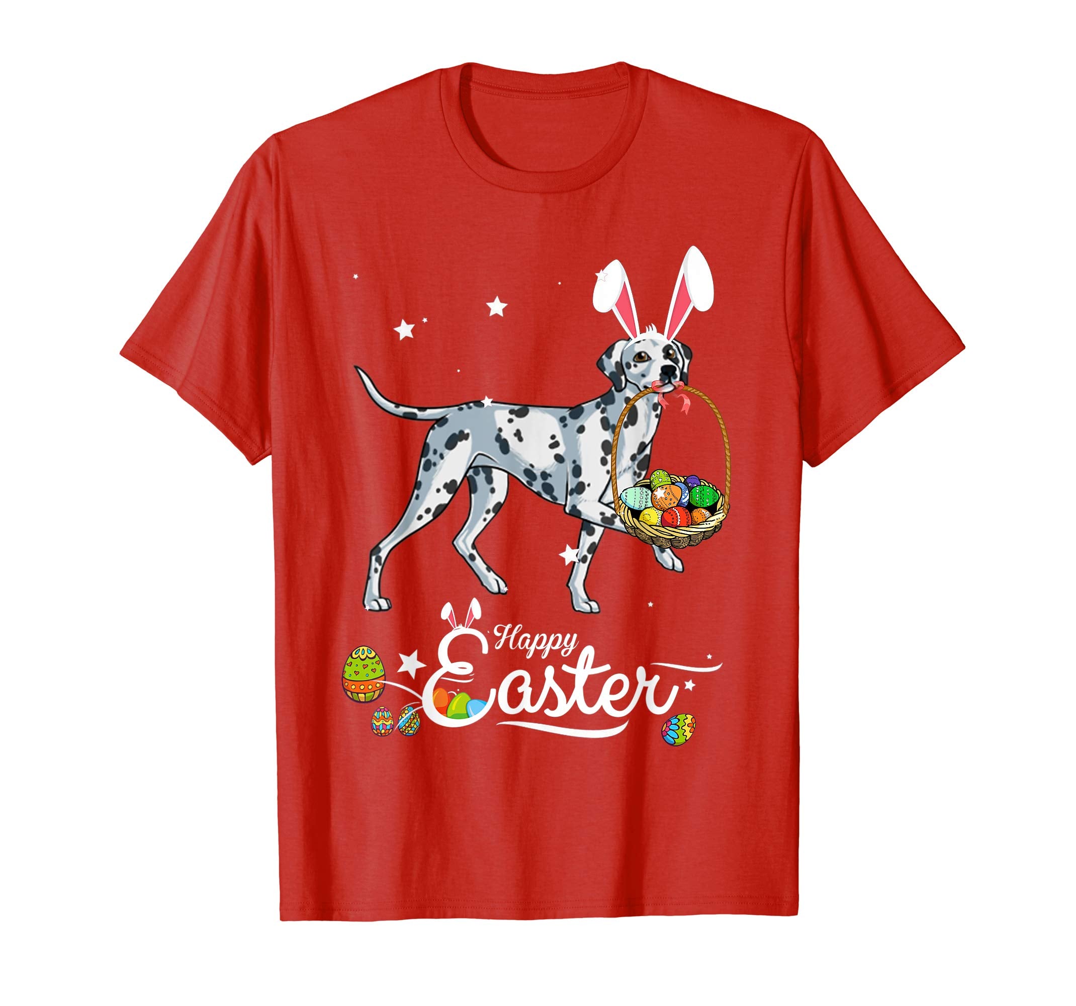 Dalmatian Dog With Bunny Hat Easter Costume T Shirt