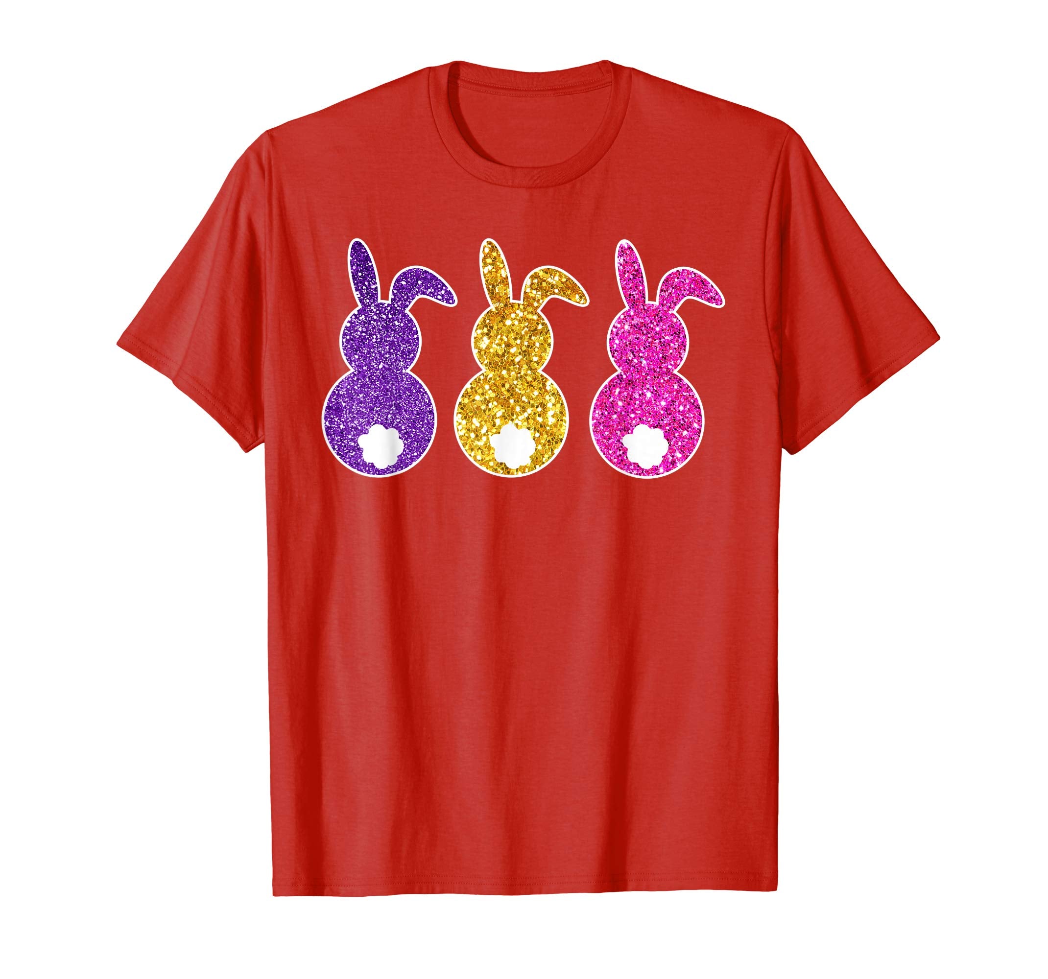 Happy easter tee Funny colorful Bunny With Tail Ears t-shirt