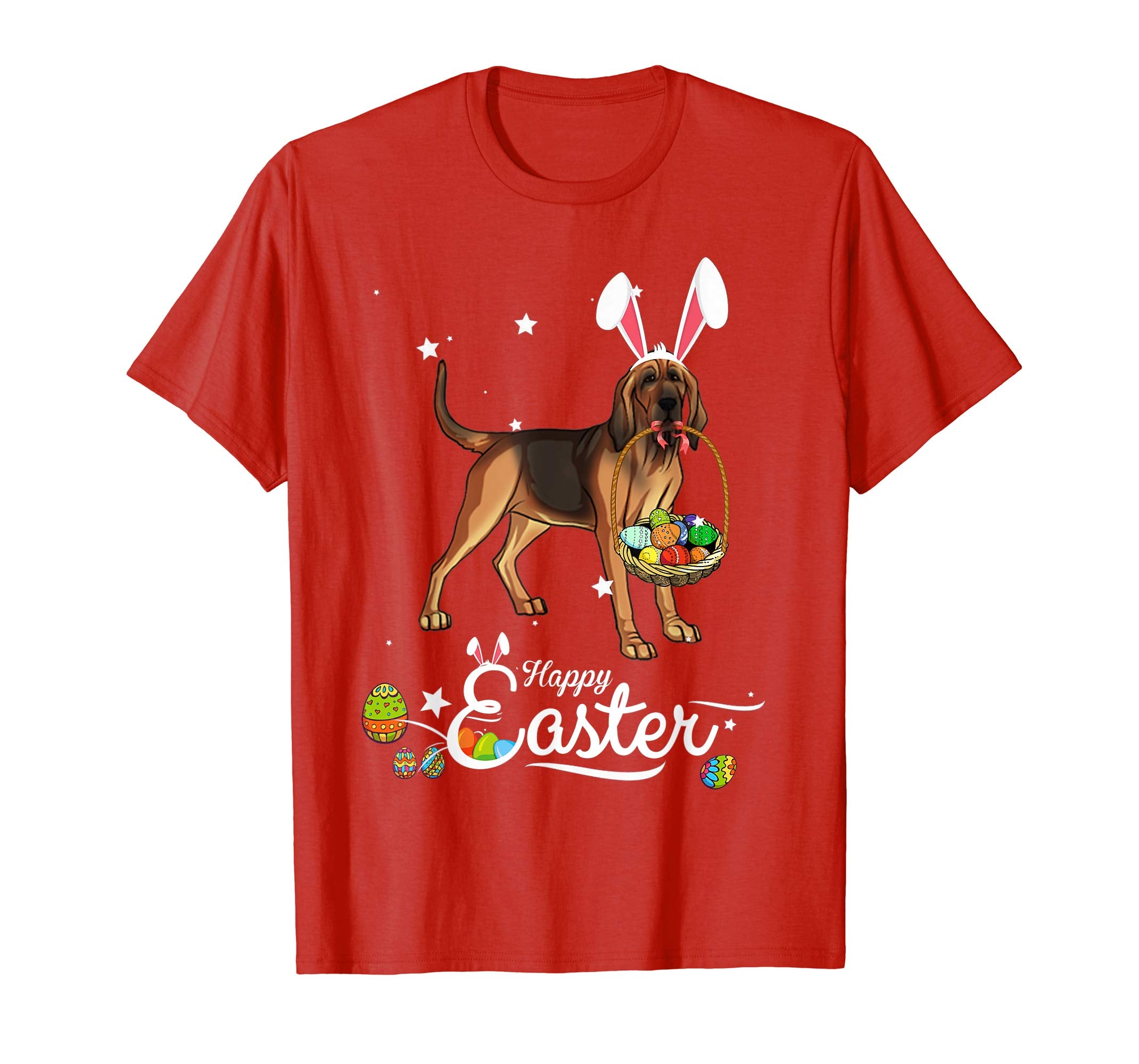 Bloodhound Dog With Bunny Hat Easter Costume T Shirt