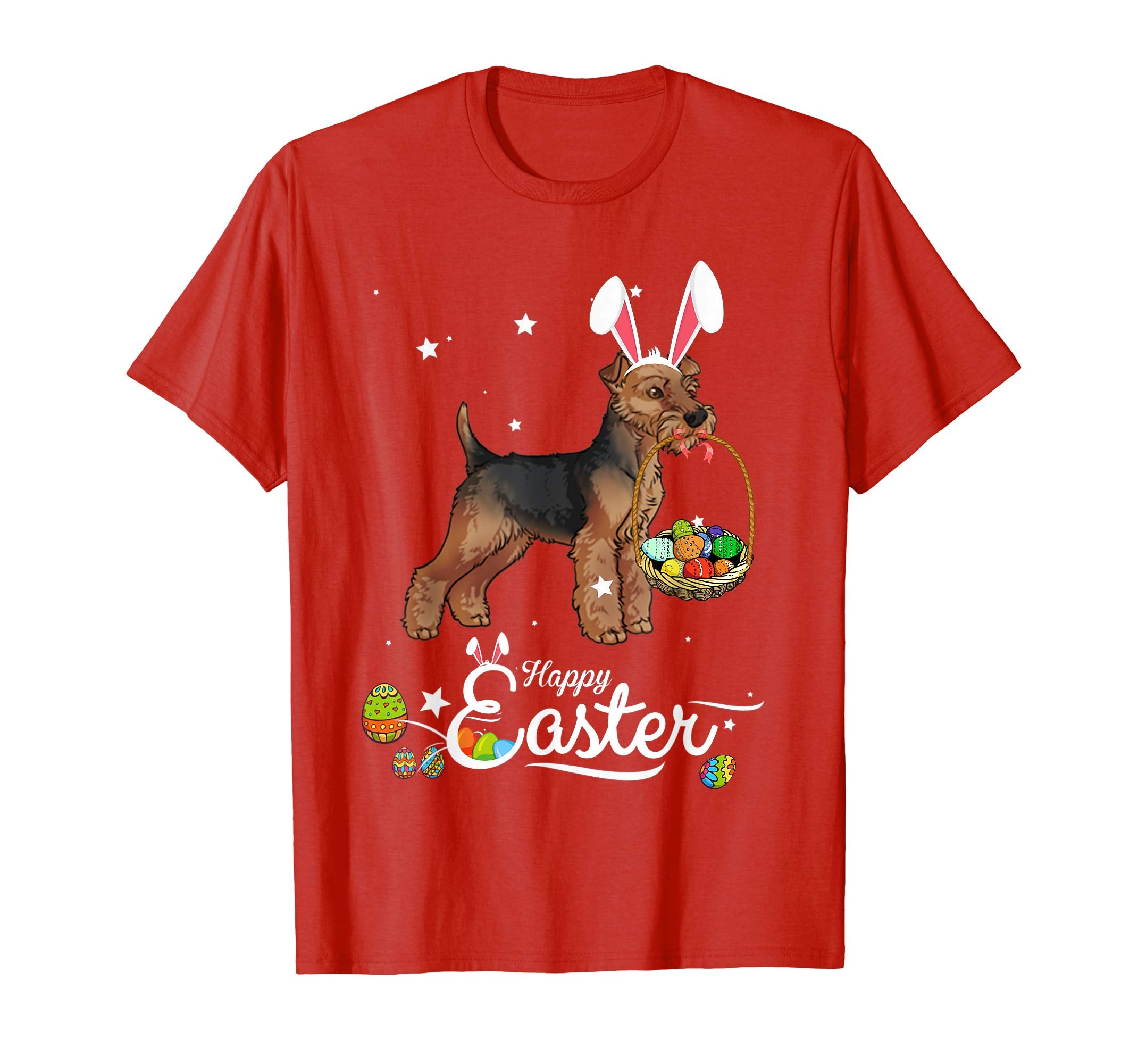 Welsh Terrier Dog With Bunny Hat Easter Costume T Shirt