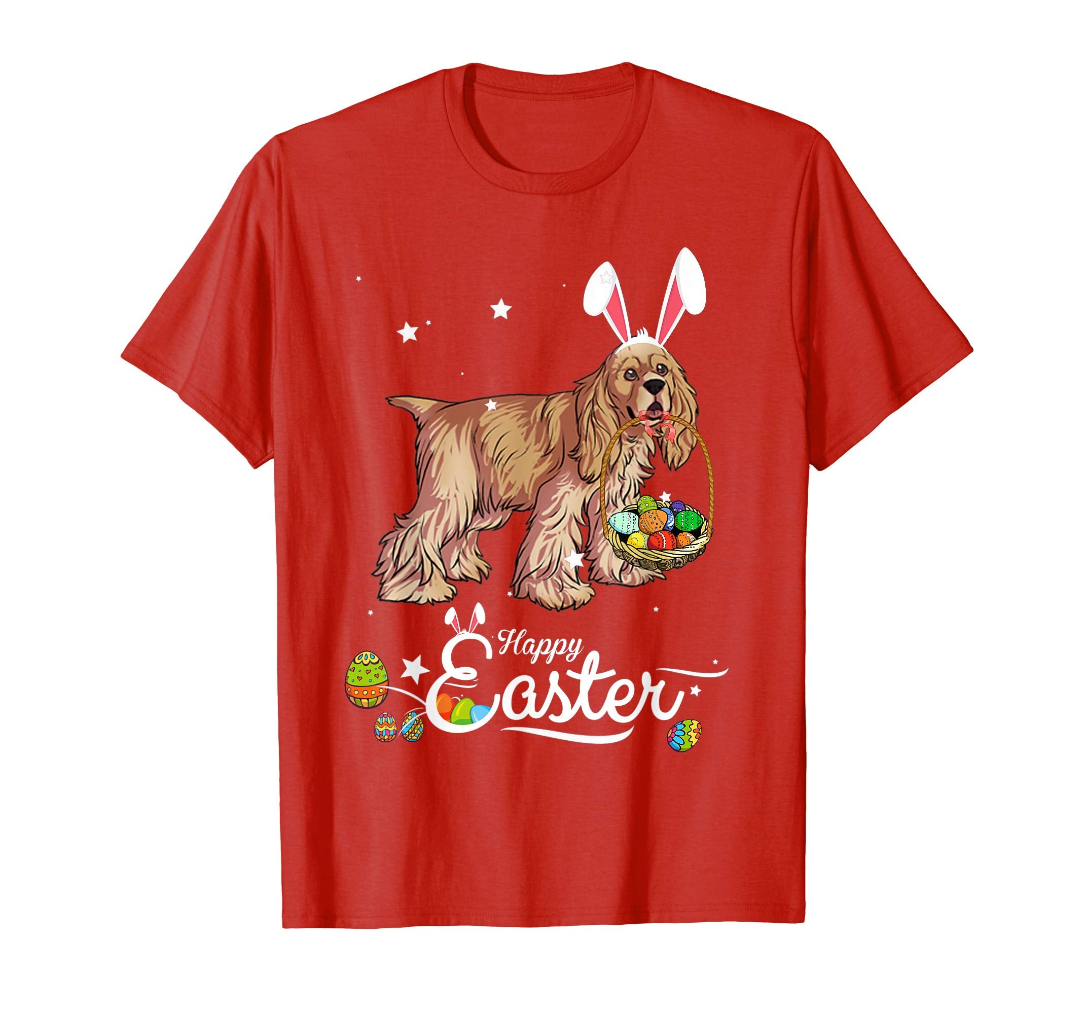 Cocker Spaniel Dog With Bunny Hat Easter Costume T Shirt