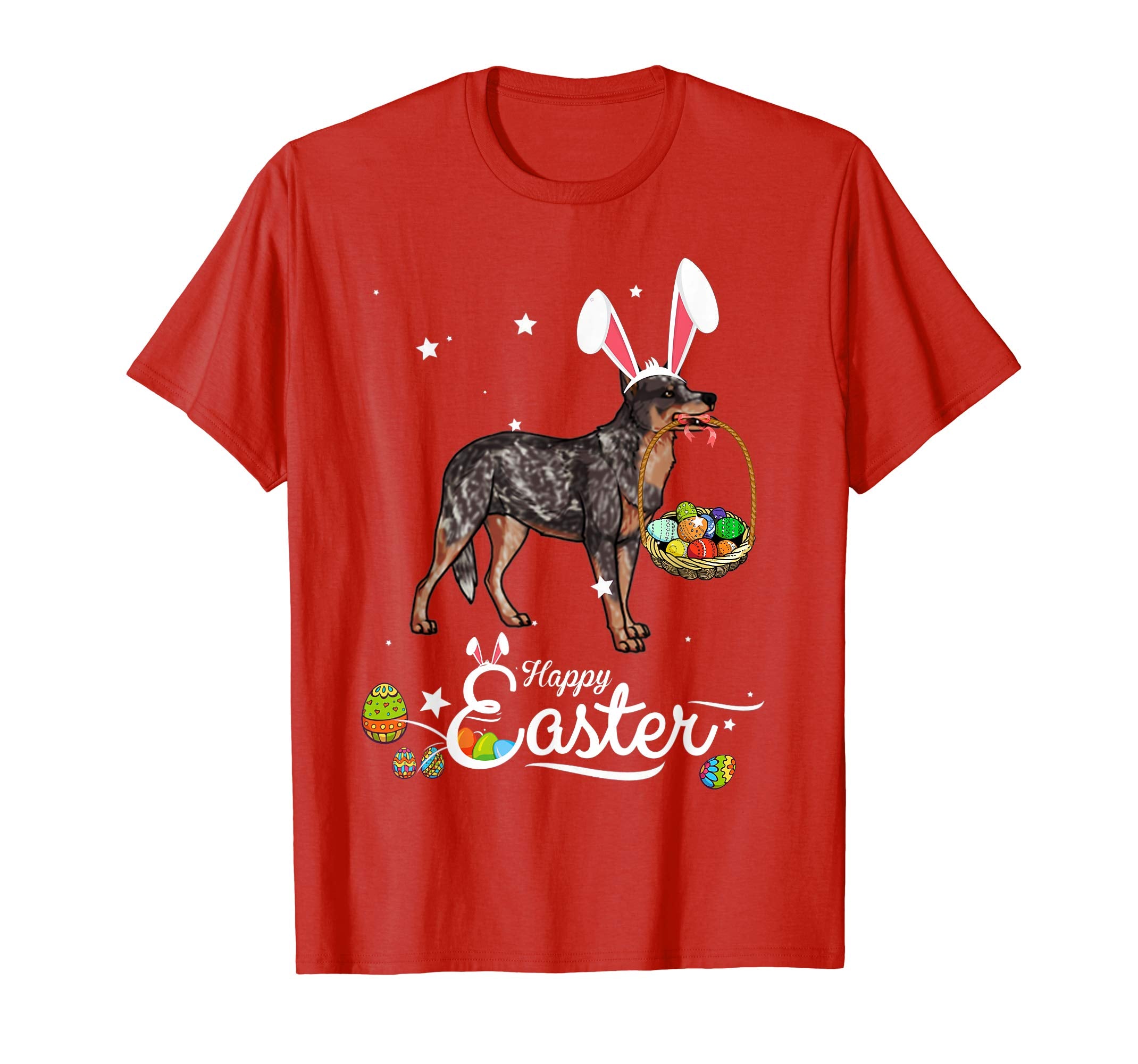 Australian Cattle Dog With Bunny Hat Easter Costume T Shirt
