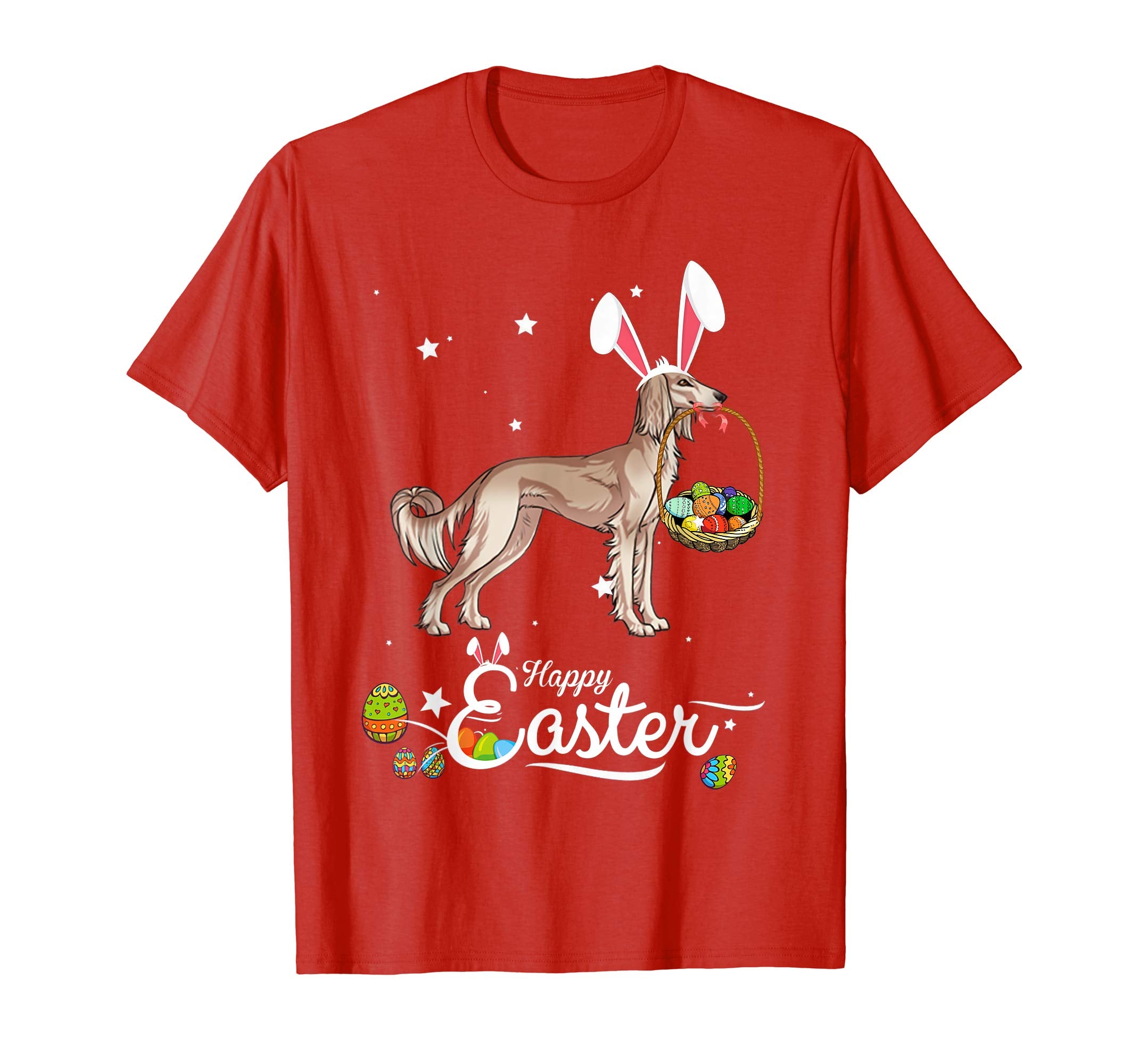 Saluki Dog With Bunny Hat Easter Costume T Shirt
