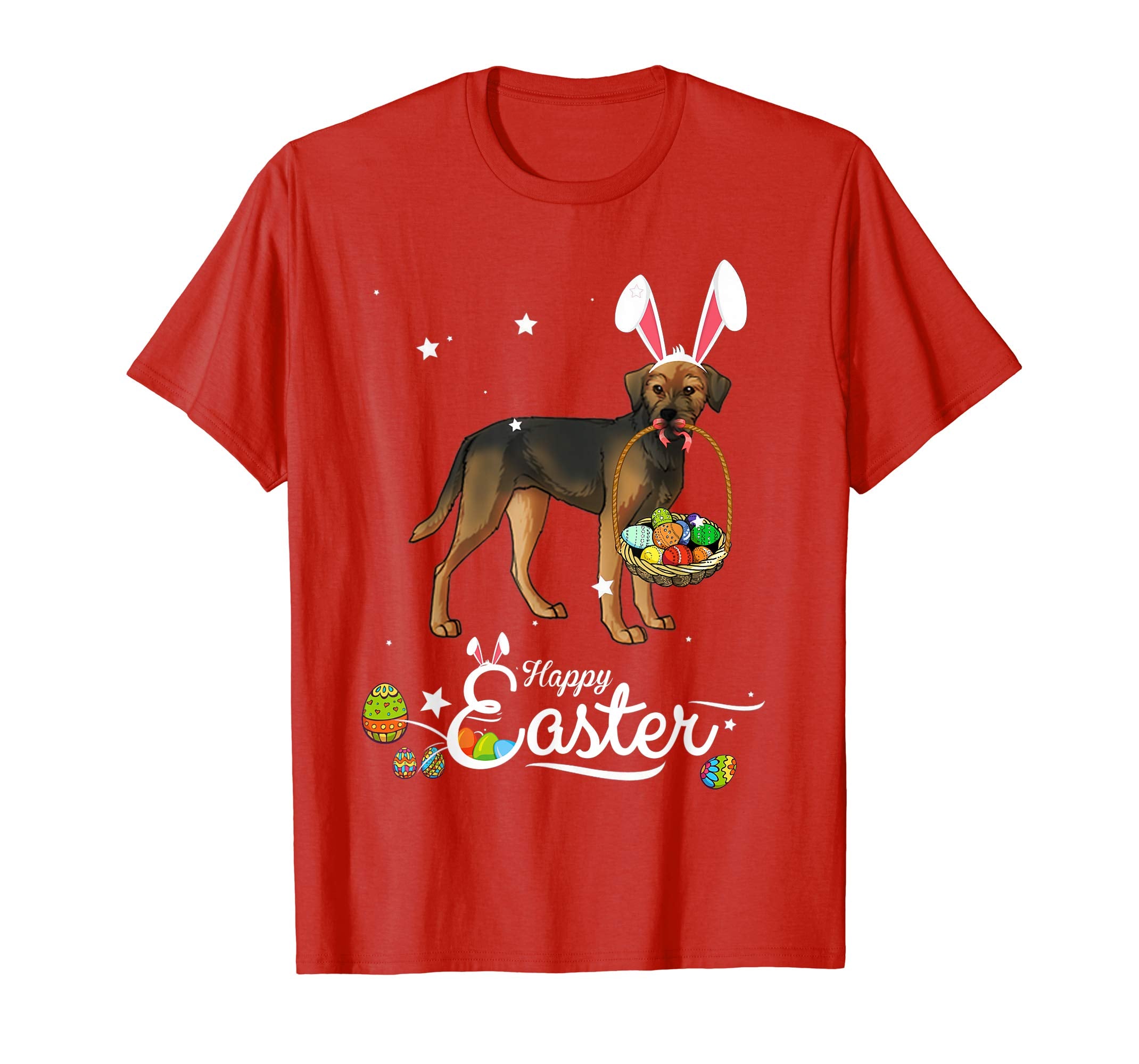 Border Terrier Dog With Bunny Hat Easter Costume T Shirt