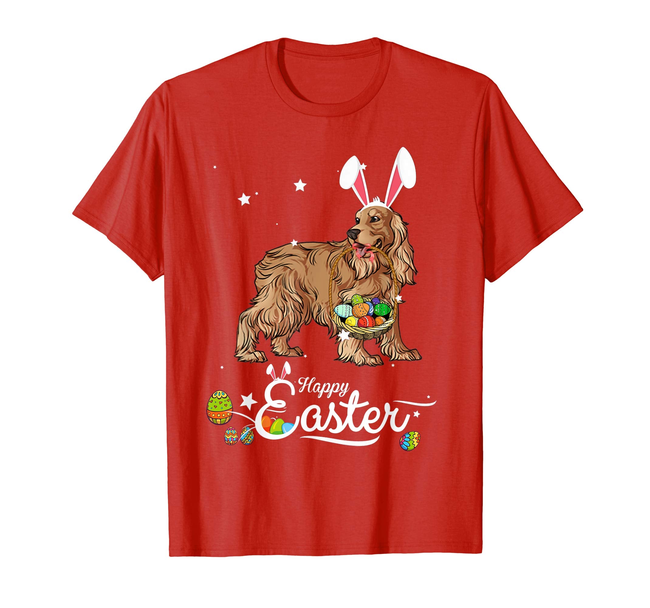 Cocker Spaniel Dog With Bunny Hat Easter Costume T Shirt