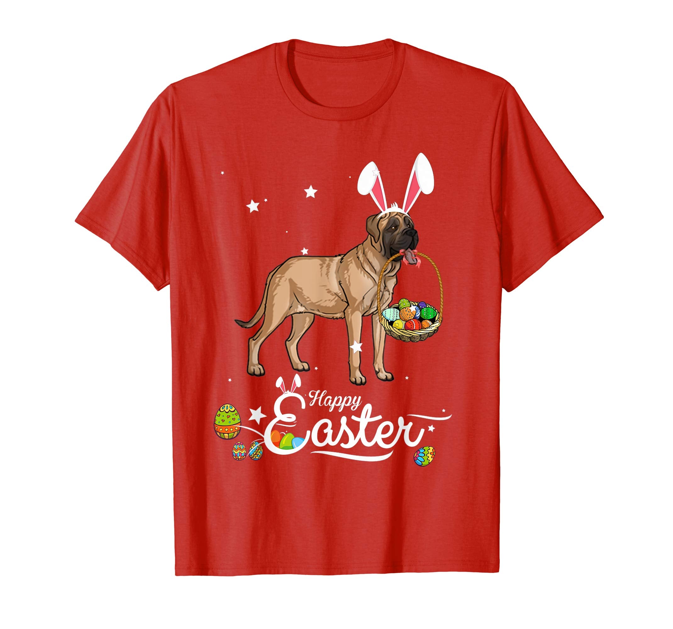 Mastiff Dog With Bunny Hat Easter Costume T Shirt