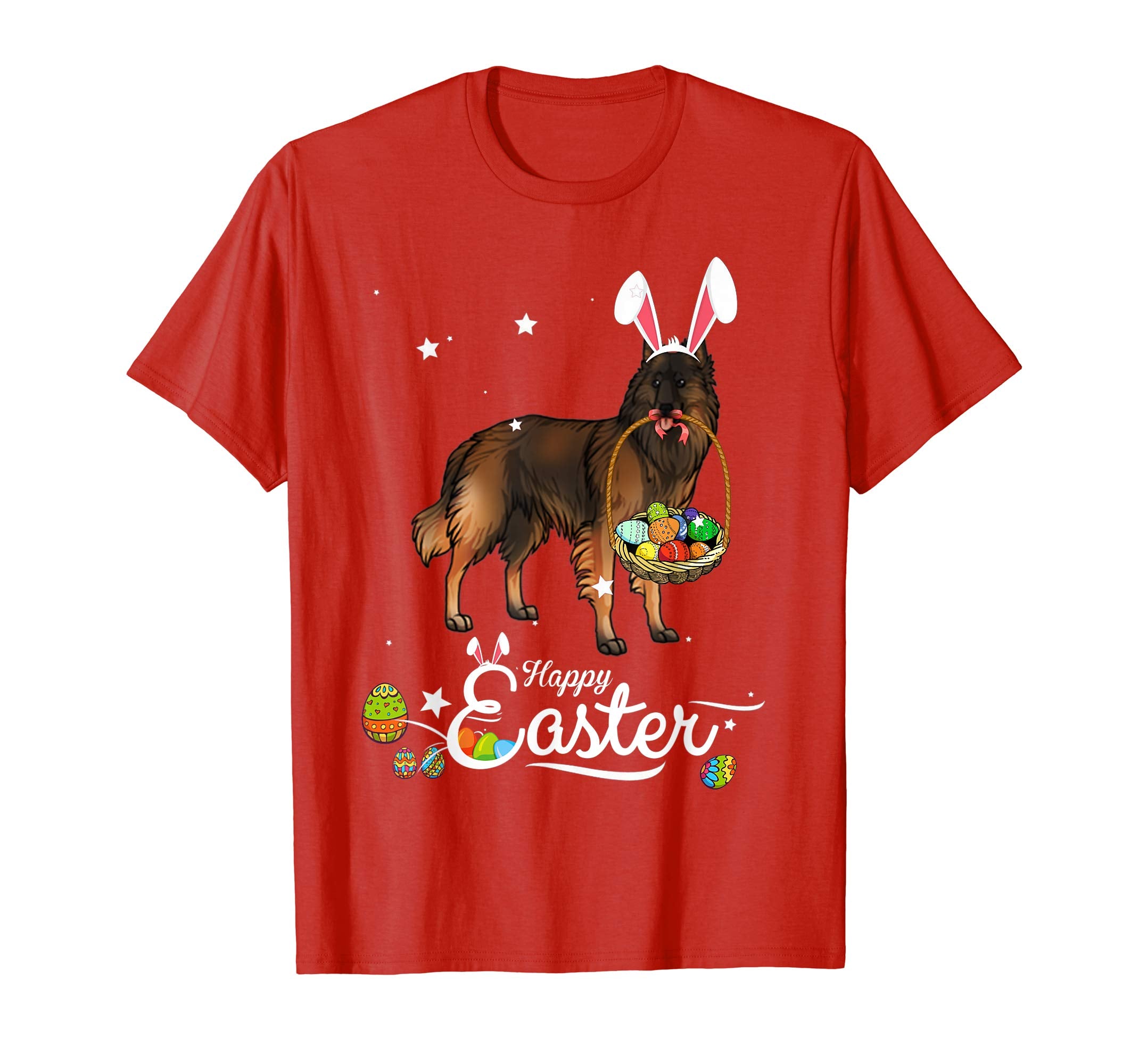 Belgian Tervuren Dog With Bunny Hat Easter Costume T Shirt