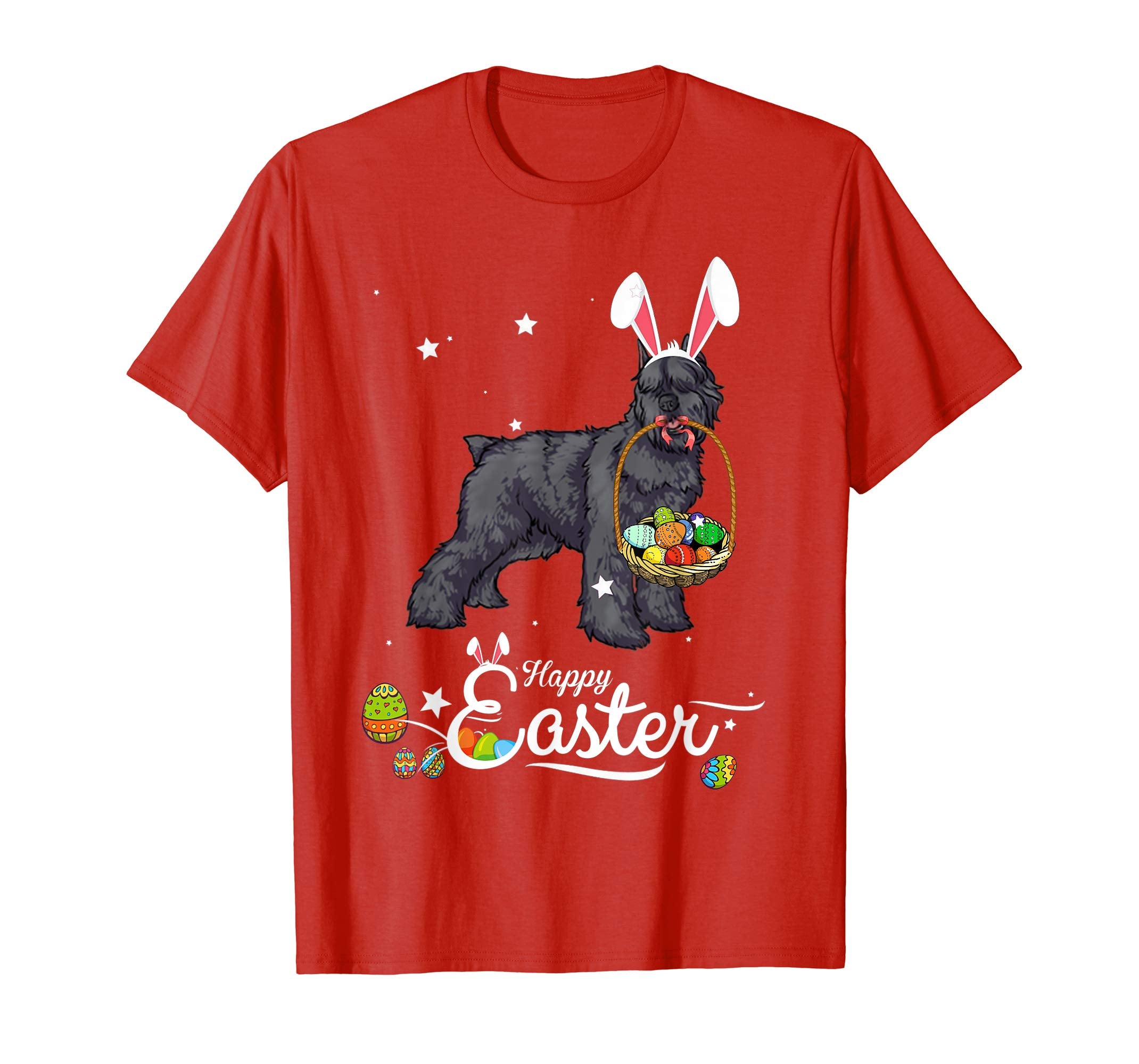Bouvier Des Flandres Dog With Bunny Hat Easter Costume Shirt