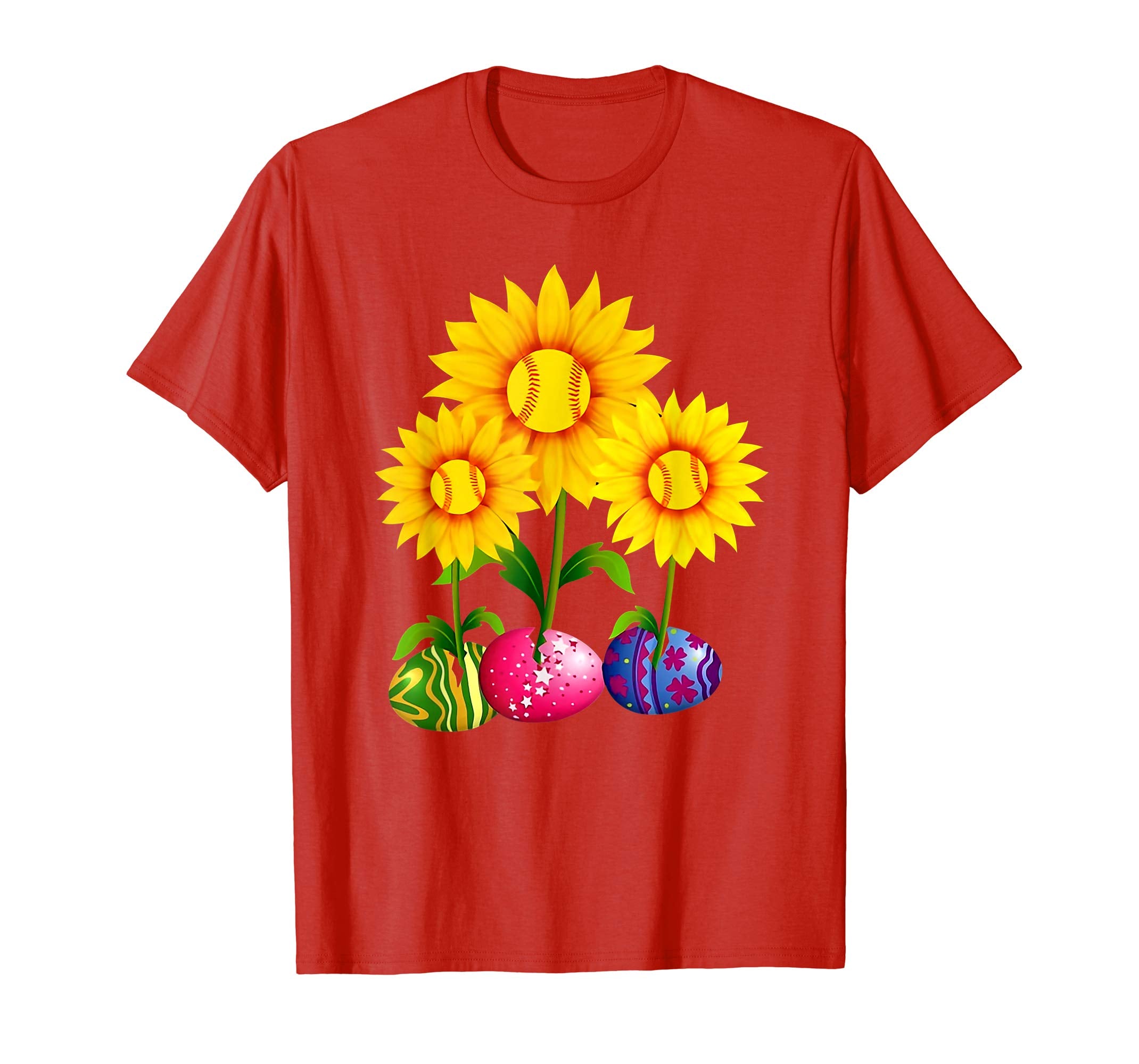 Sunflower Easter Eggs Hippie Easter Day T-Shirt
