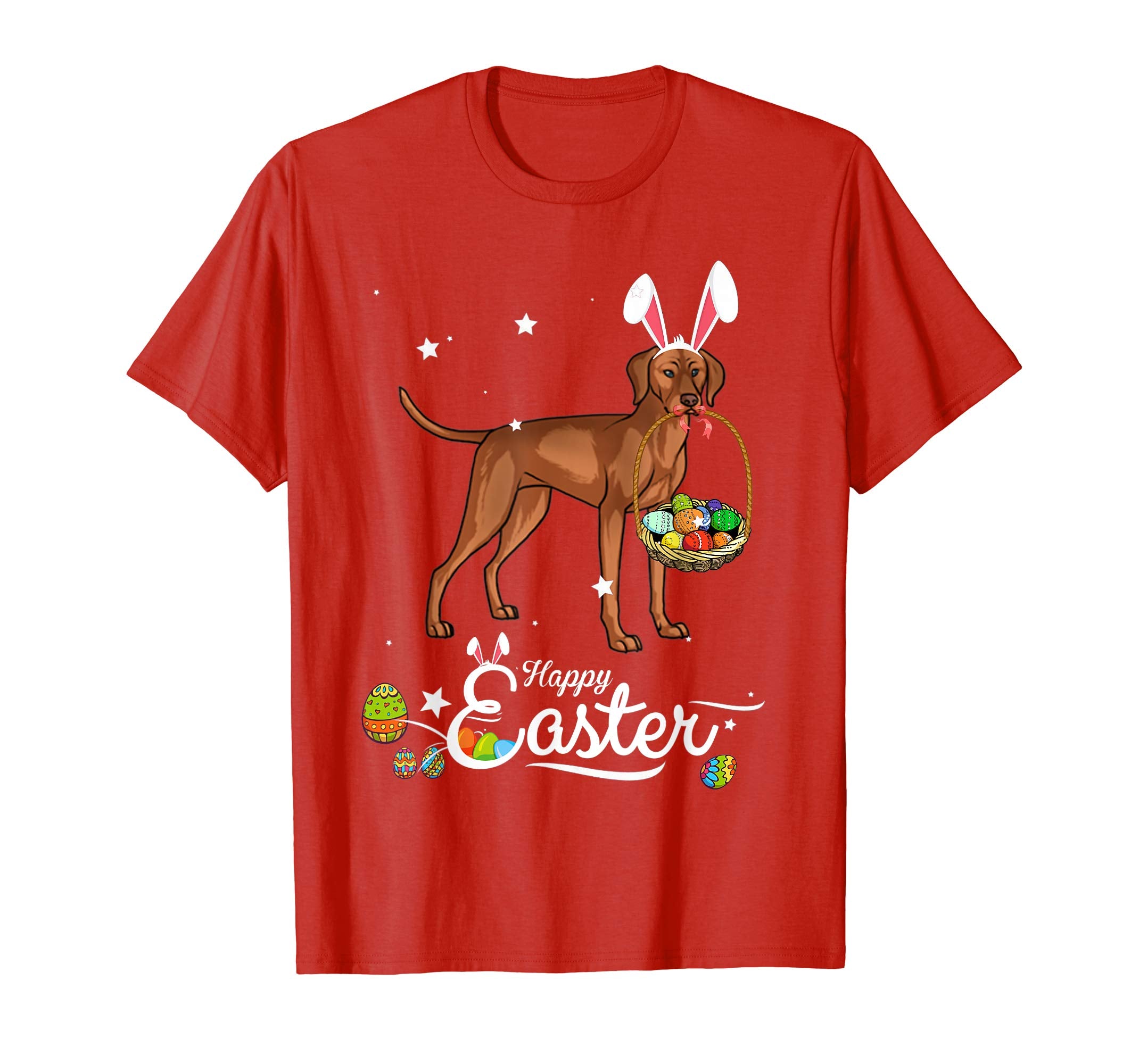 Vizsla Dog With Bunny Hat Easter Costume T Shirt