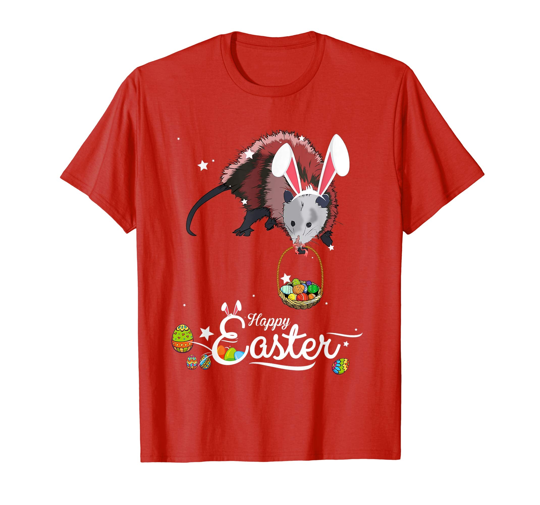 Cute Easter Possum with Bunny Ears and Eggs T Shirt