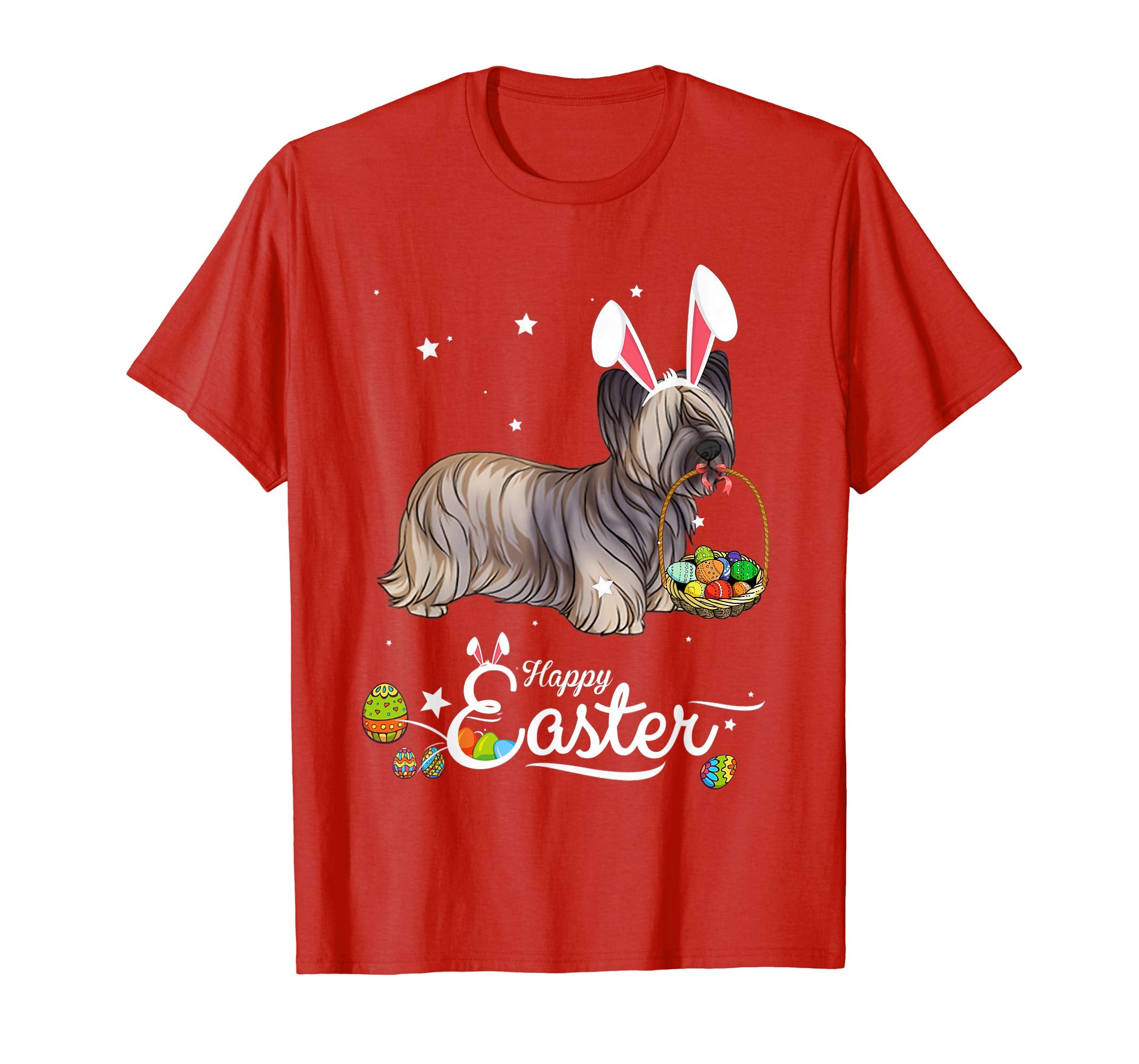 Skye Terrier Dog With Bunny Hat Easter Costume T Shirt