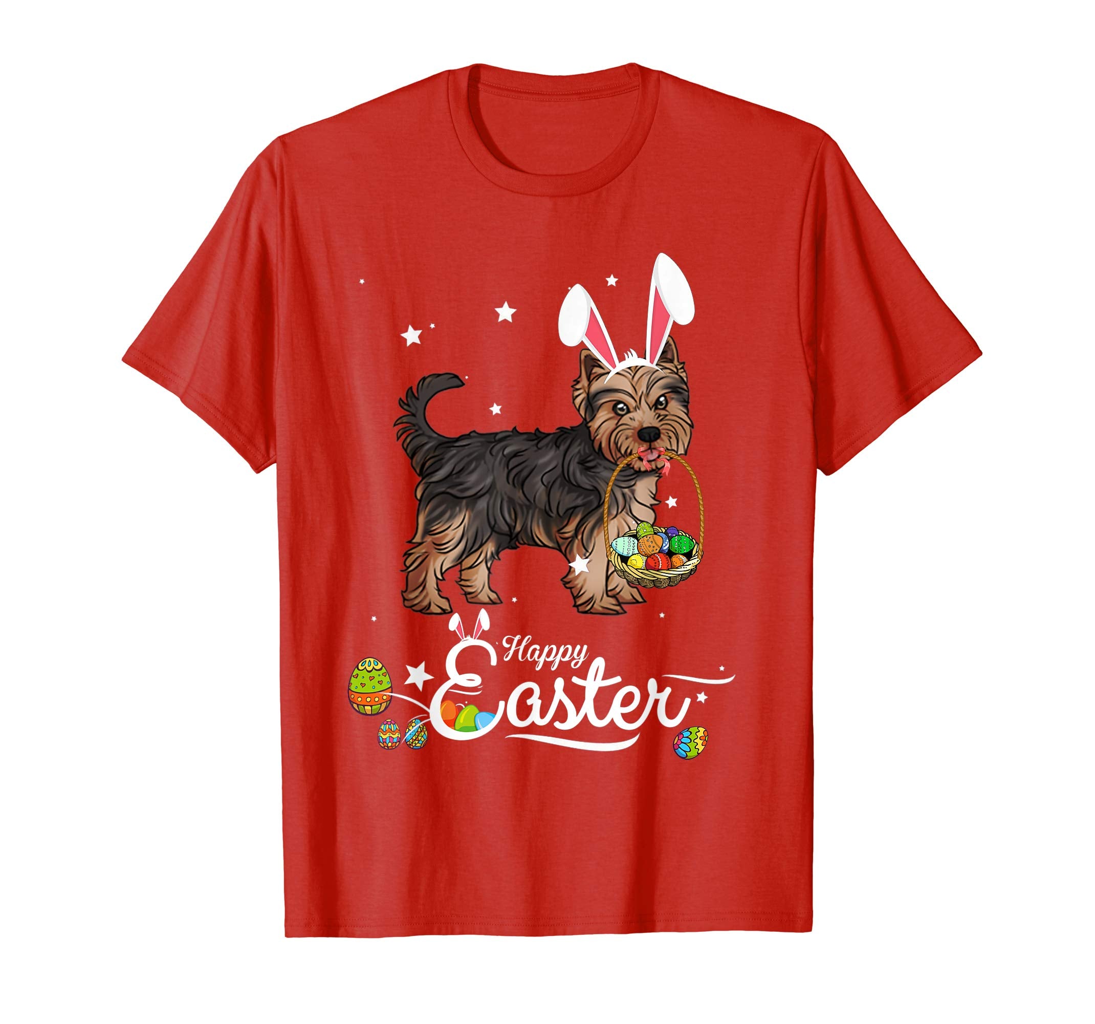 Yorkshire Terrier Dog With Bunny Hat Easter Costume T Shirt