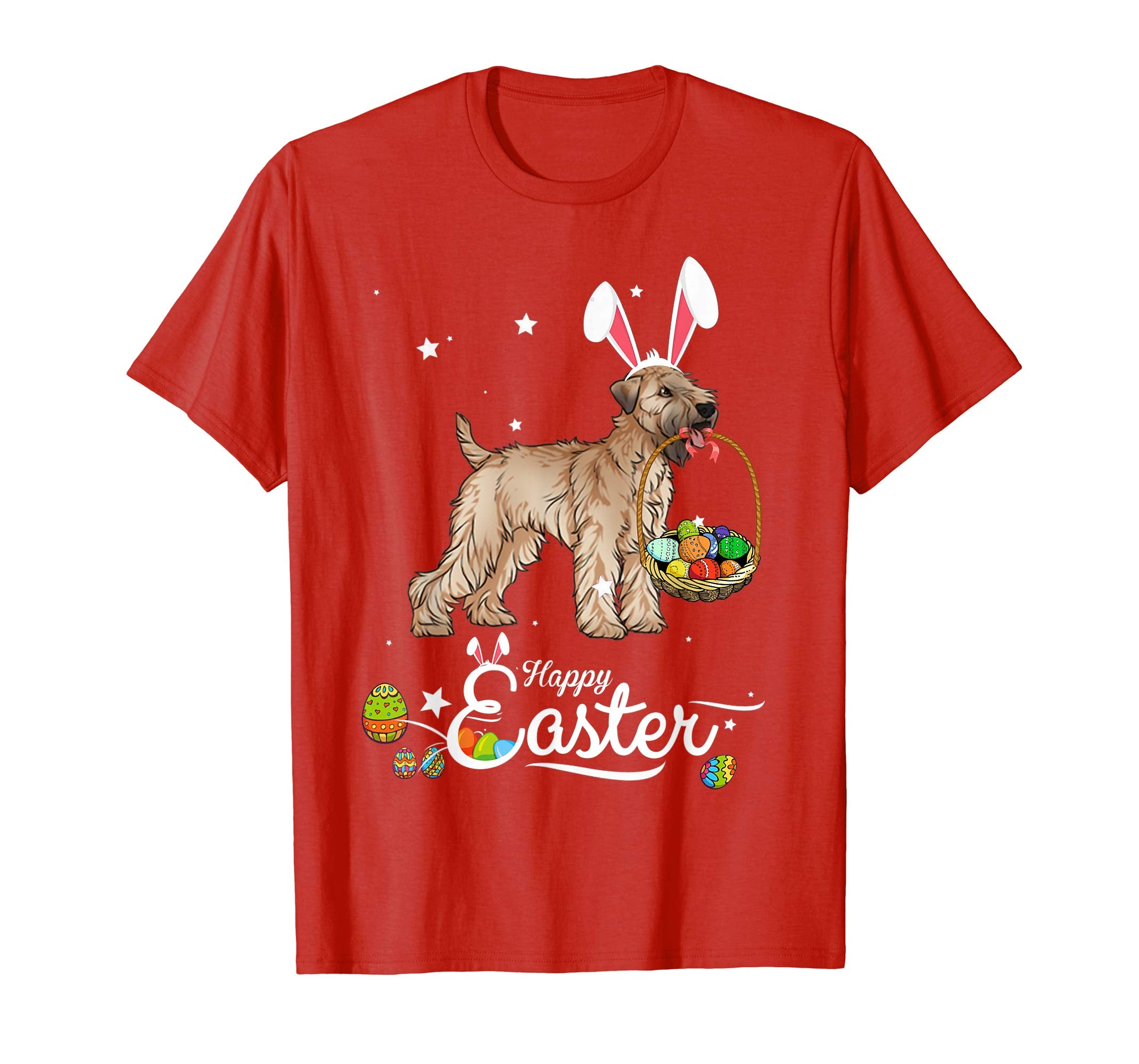 Soft Coated Wheaten Dog With Bunny Hat Easter Costume TShirt