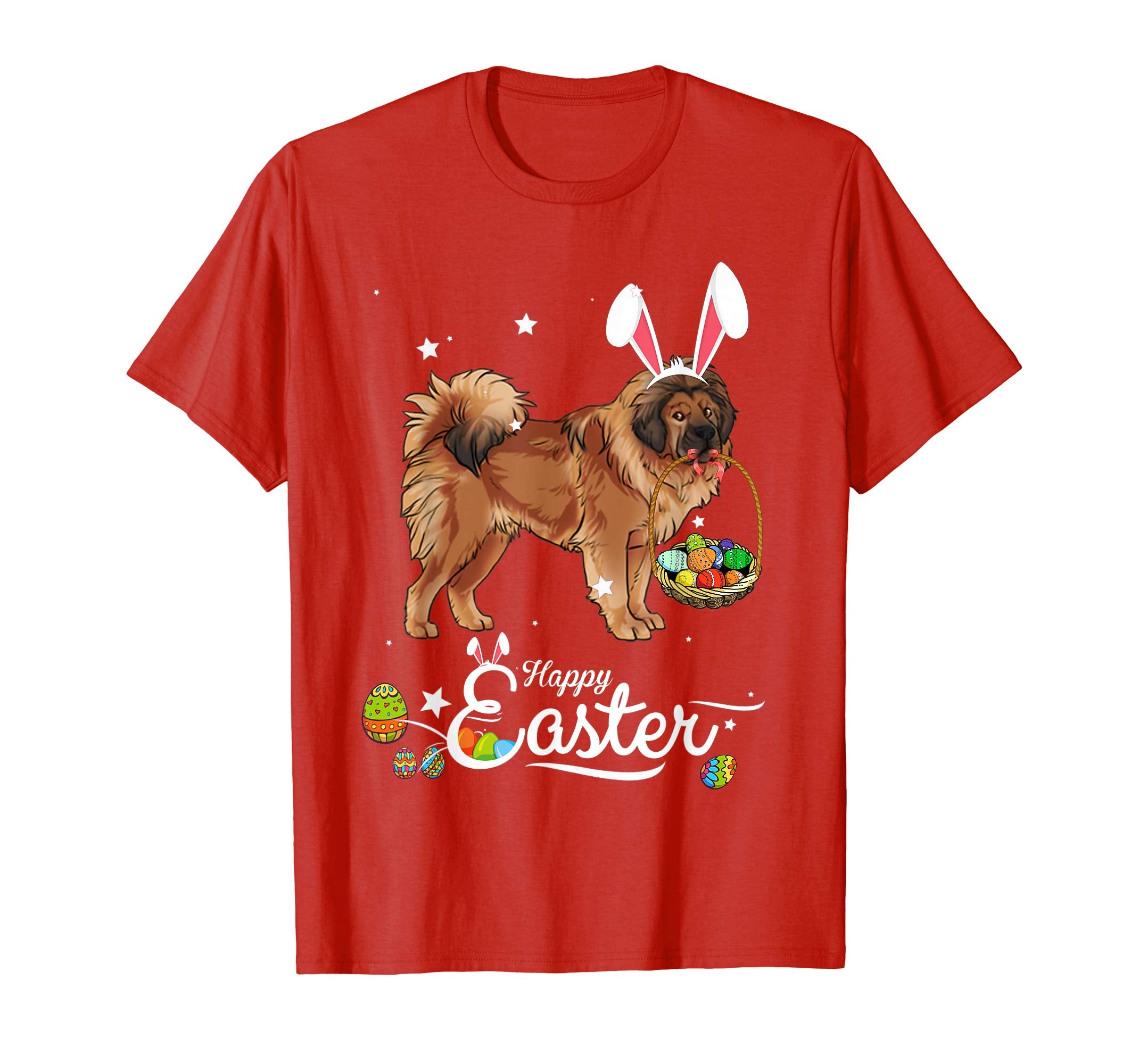 Tibetan Mastiff Dog With Bunny Hat Easter Costume T Shirt