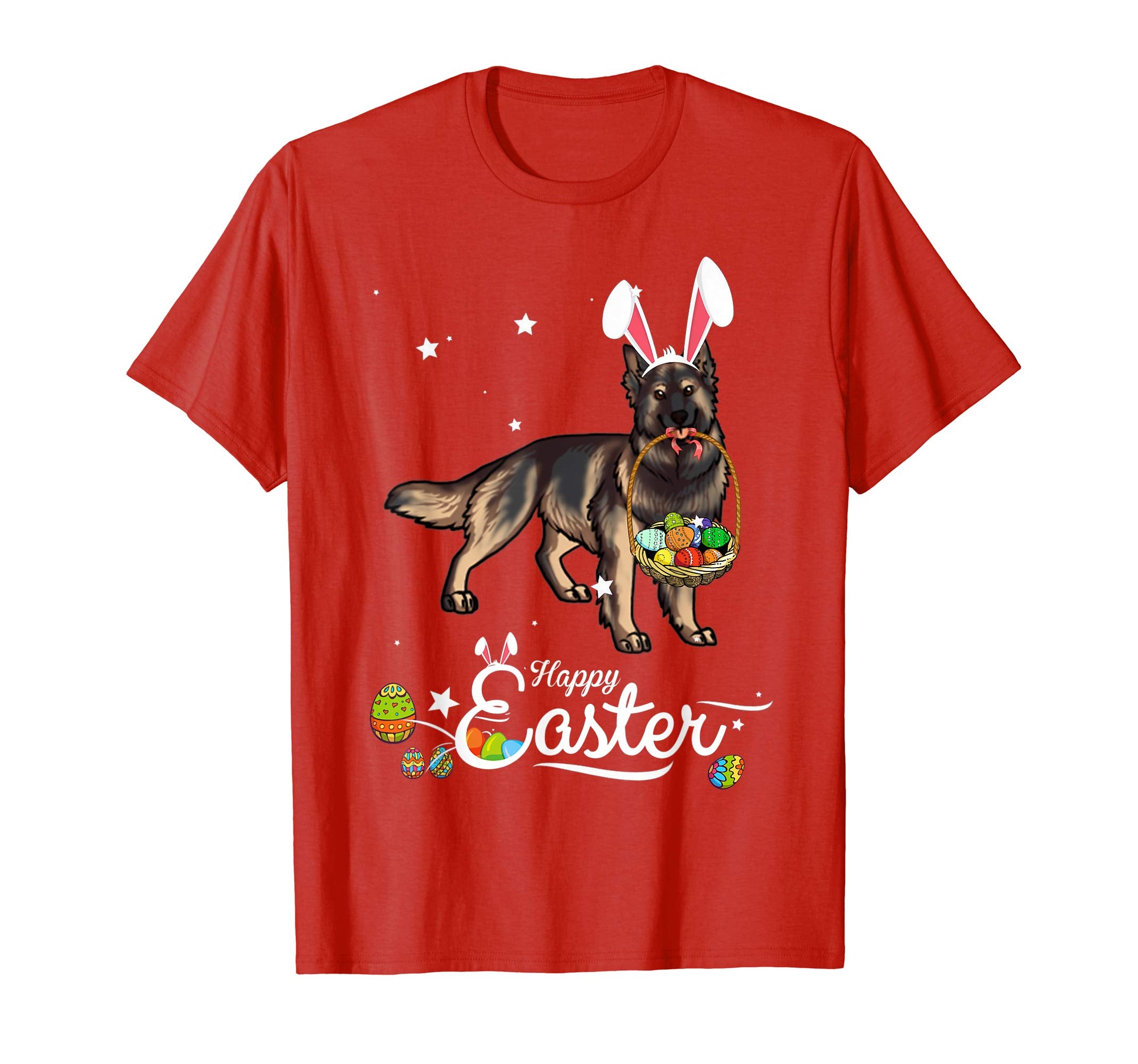 Shiloh Shepherd Dog With Bunny Hat Easter Costume T Shirt