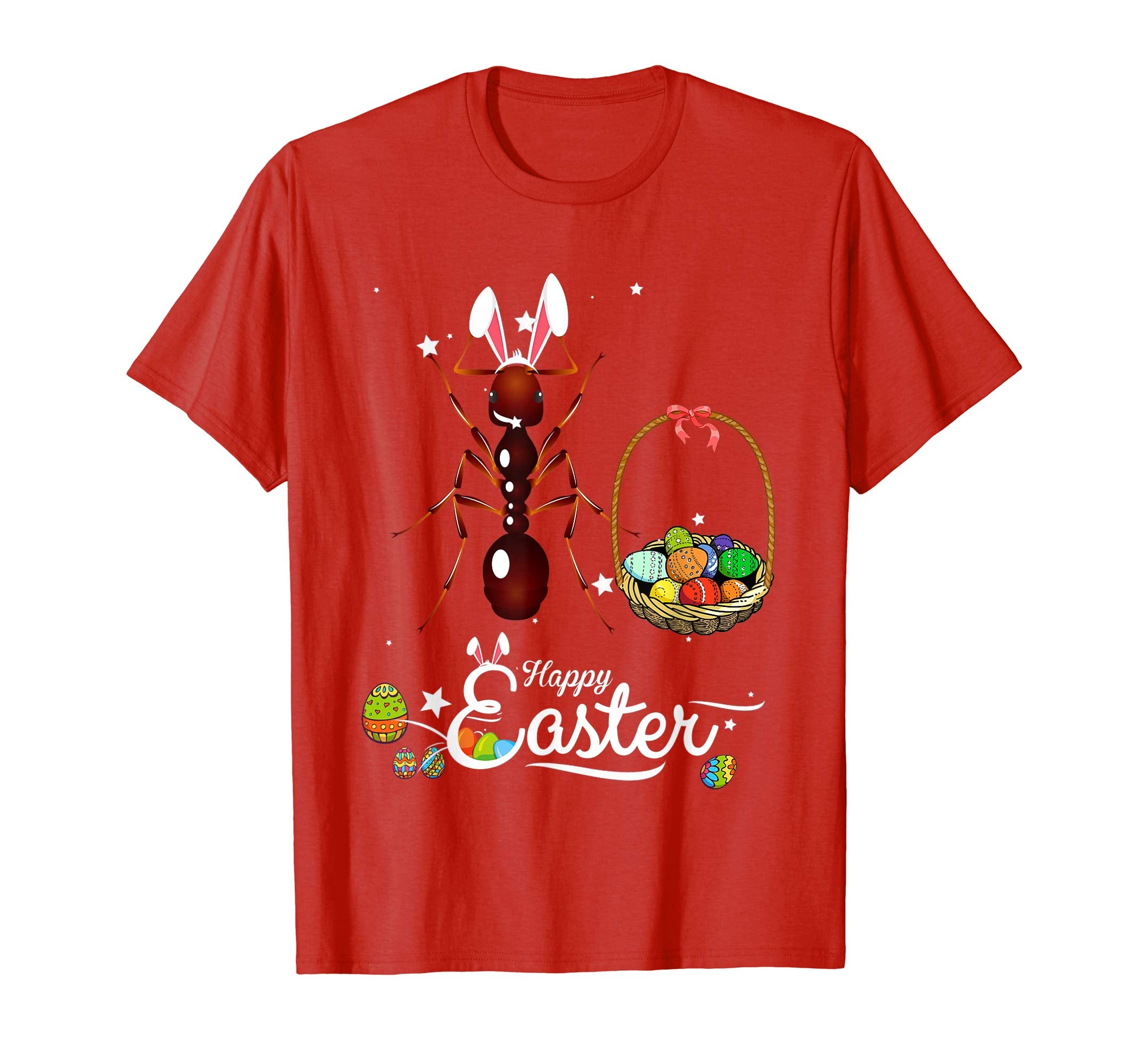 Cute Easter Ant with Bunny Ears and Eggs T Shirt