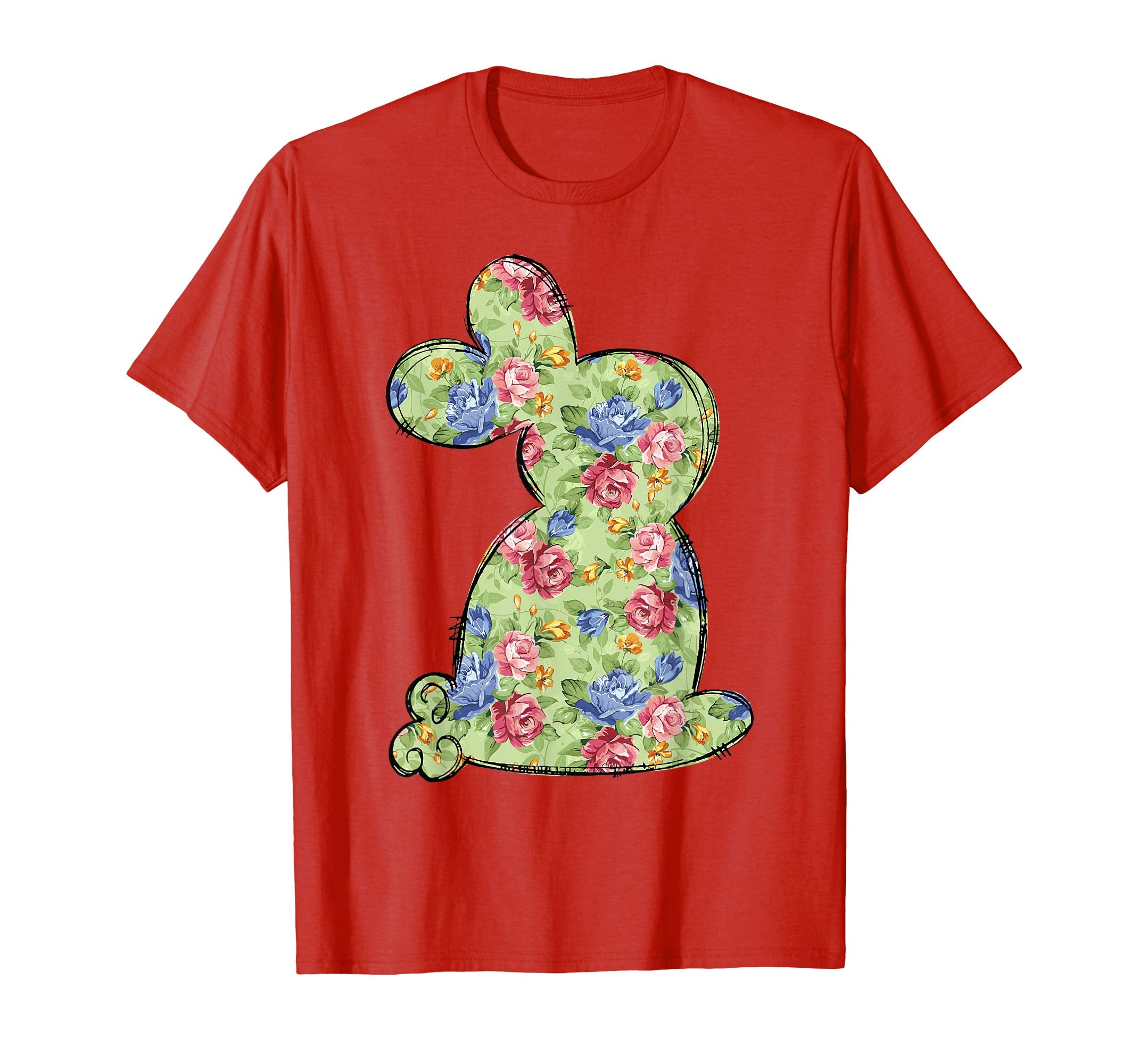 Easter Floral T Shirt Bunny Gift Rabbit T-shirt