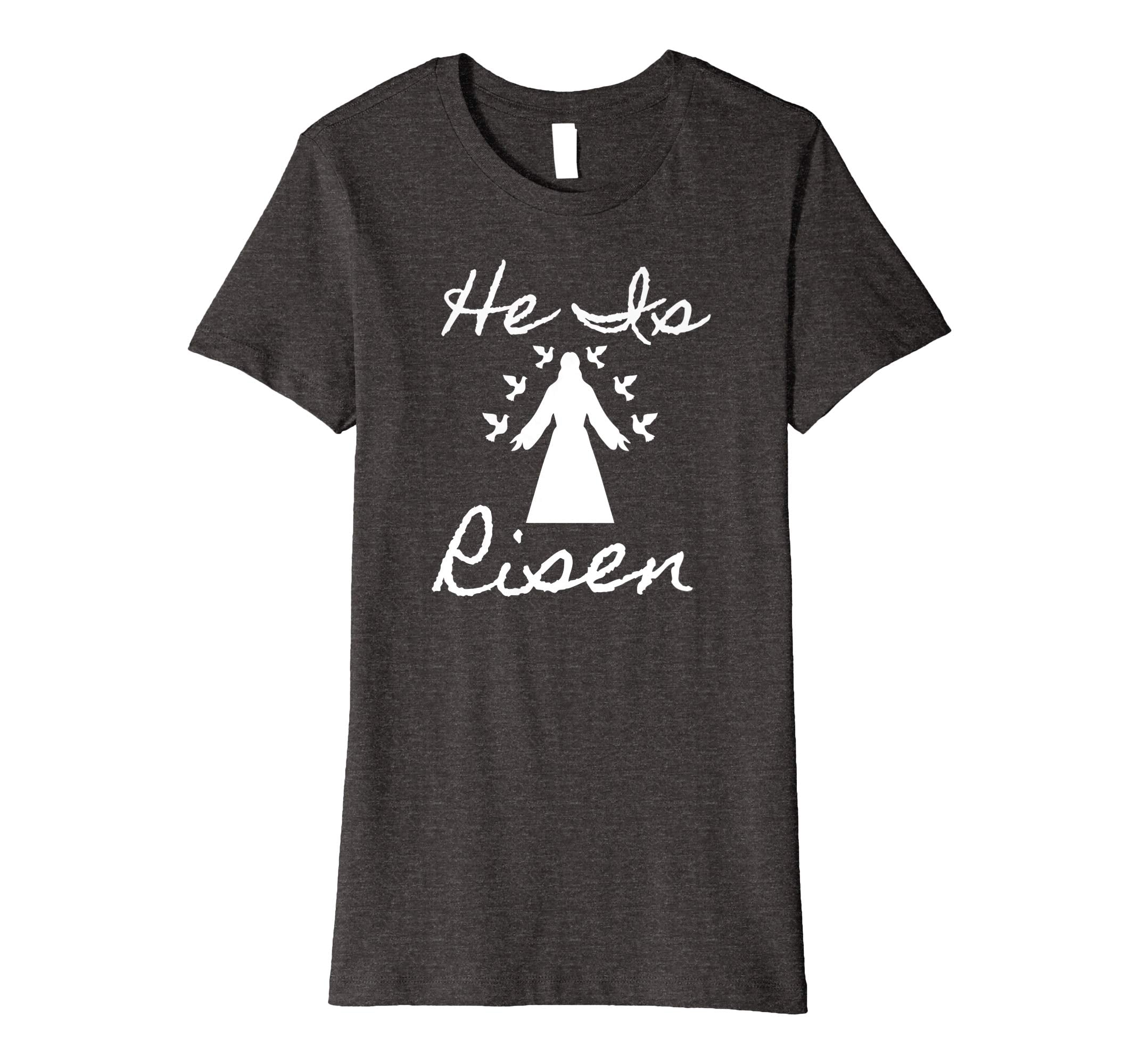Christian Easter He Is Risen Tshirt Peace Birds and Jesus