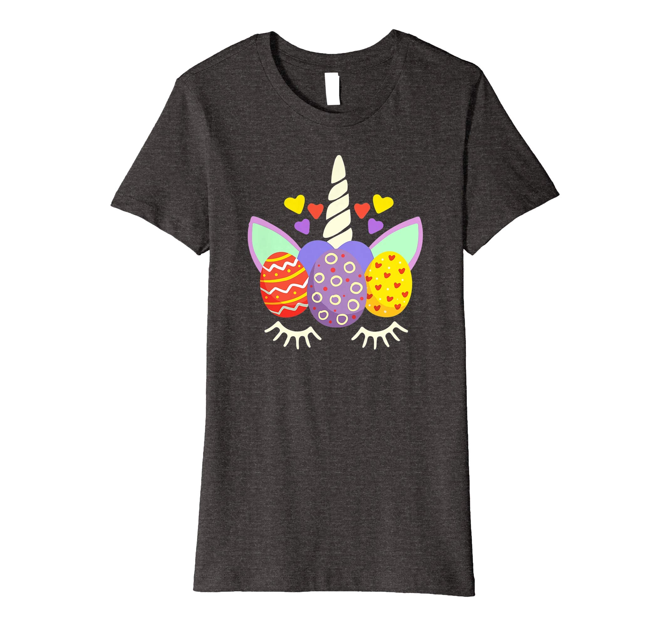 Unicorn Face Egg Hunt Happy Easter Kids Boys Girls T Shirt