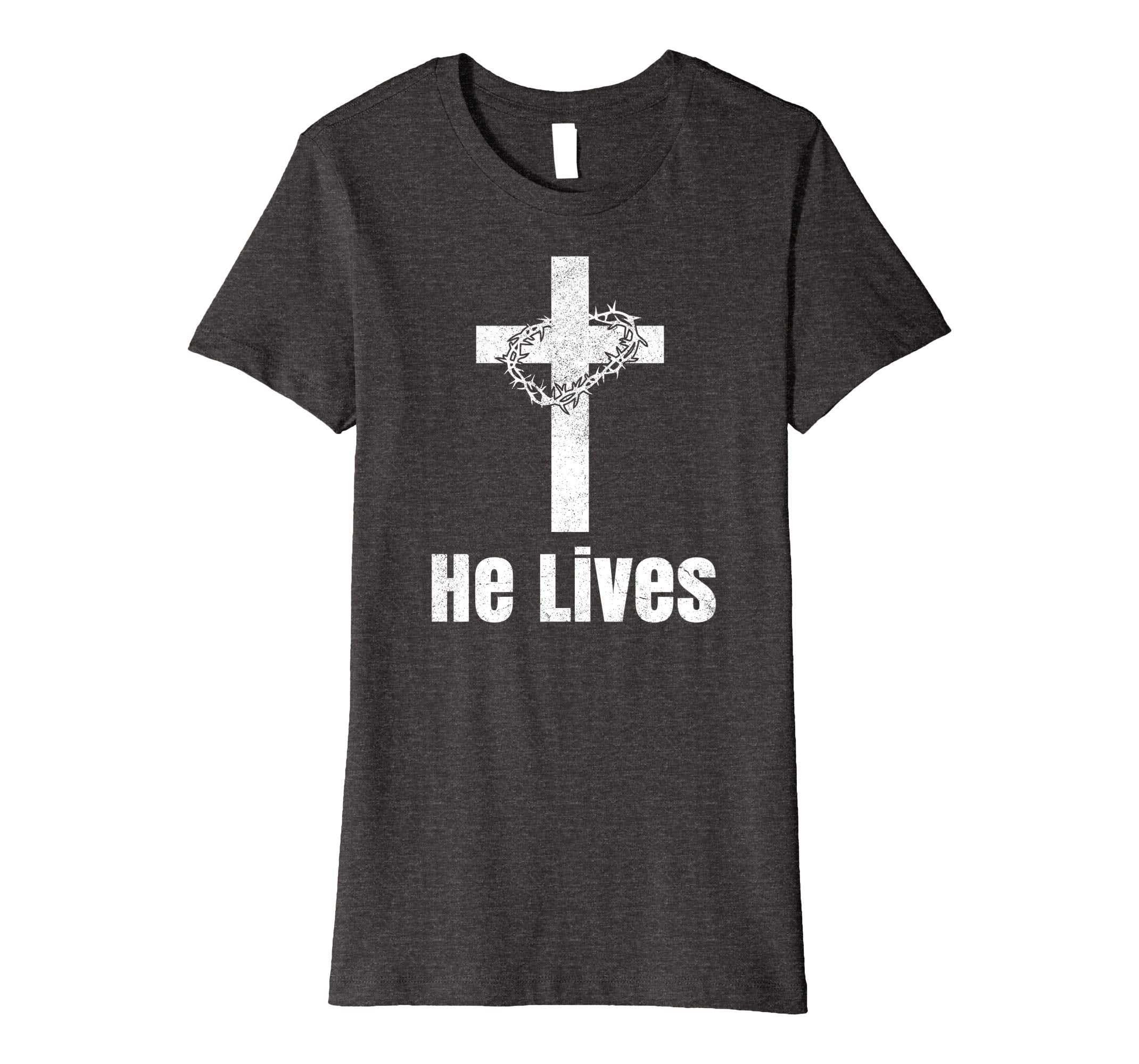 He Lives Easter Religious Christian Jesus Cross T Shirt